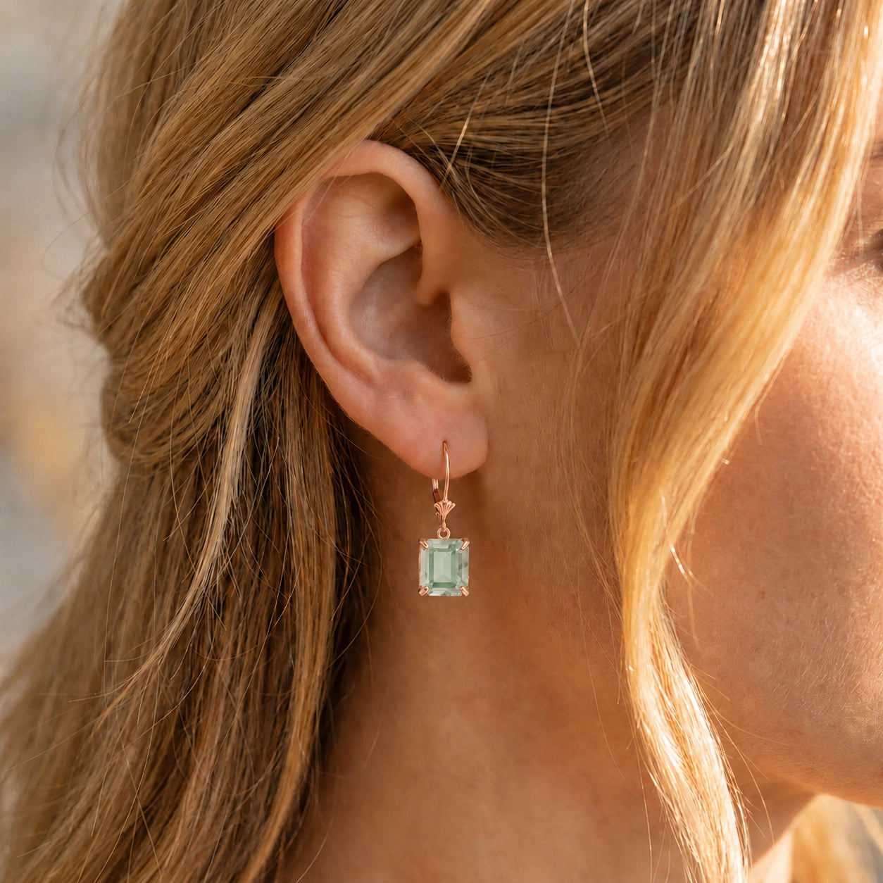 Rose Gold Green Amethyst — Fioralisa