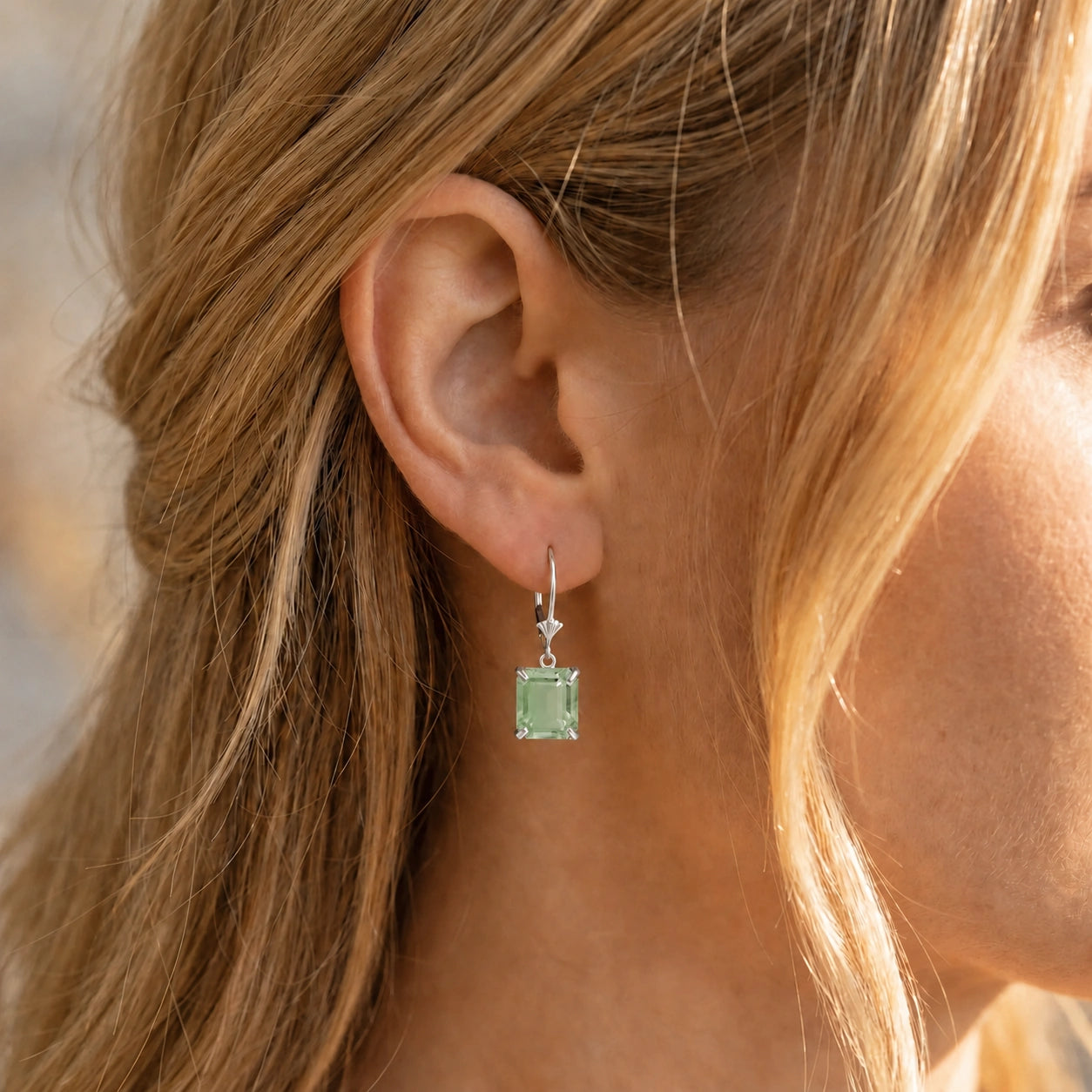 White Gold Green Amethyst — Fioralisa