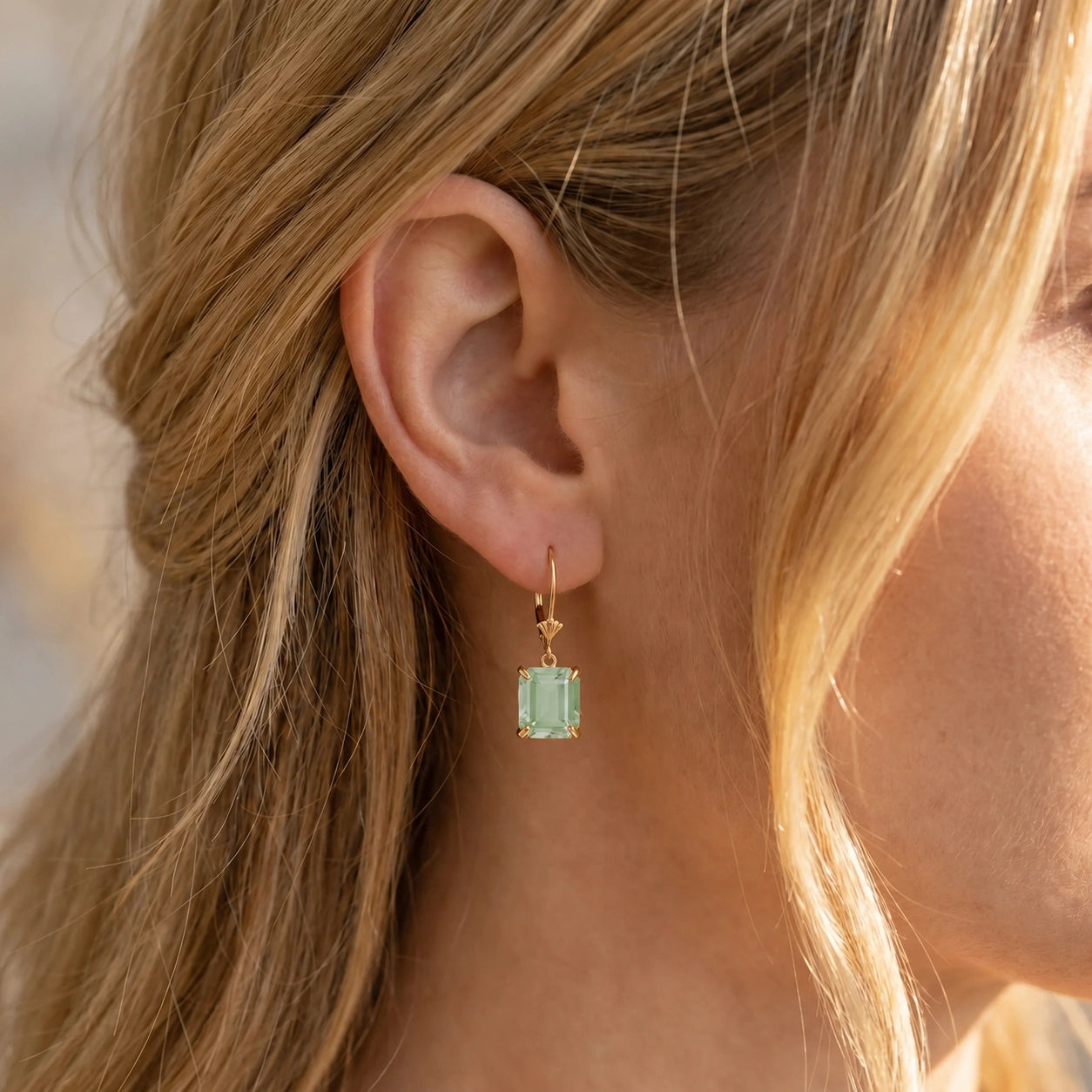Yellow Gold Green Amethyst — Fioralisa