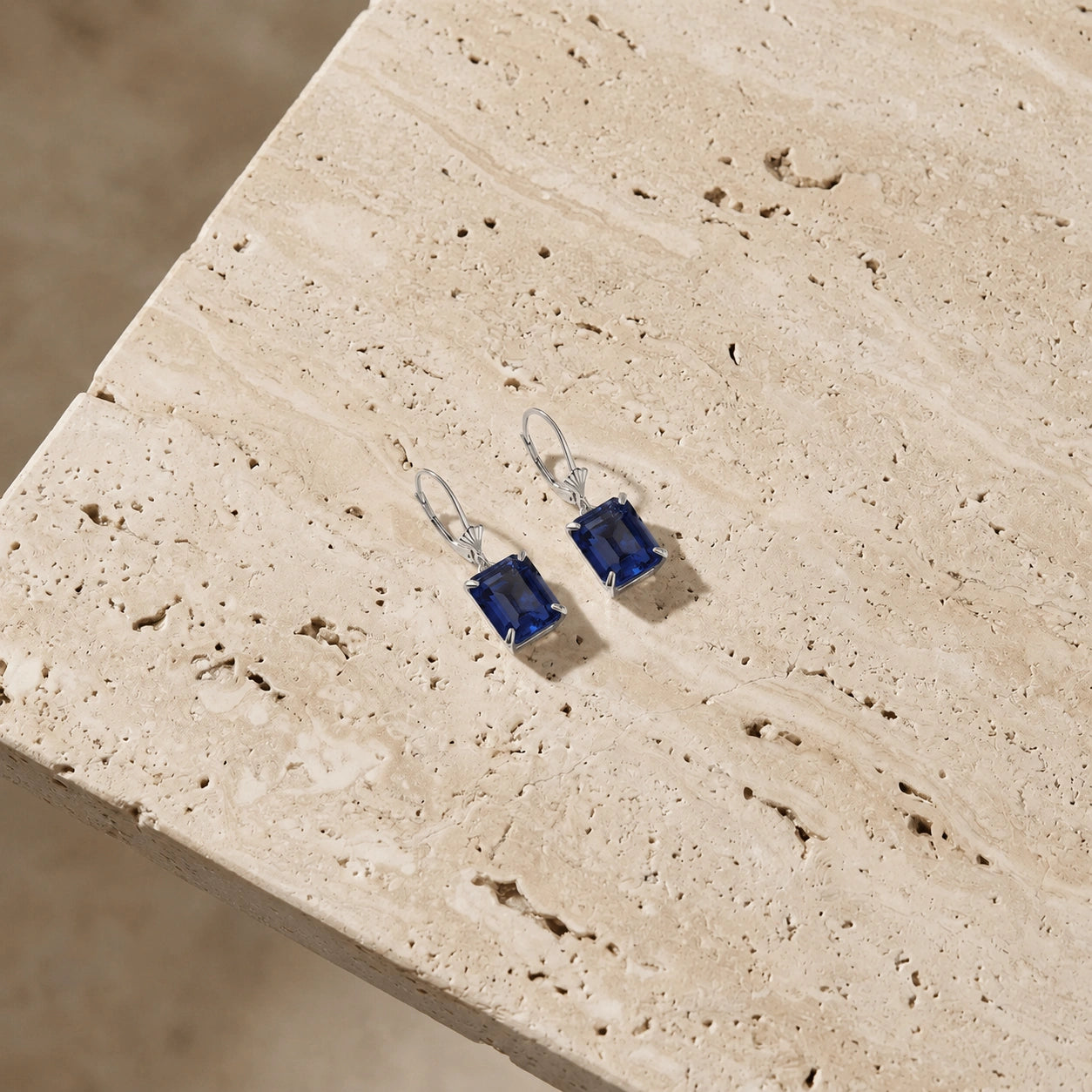 White Gold Sapphire & Emerald — Fioralisa
