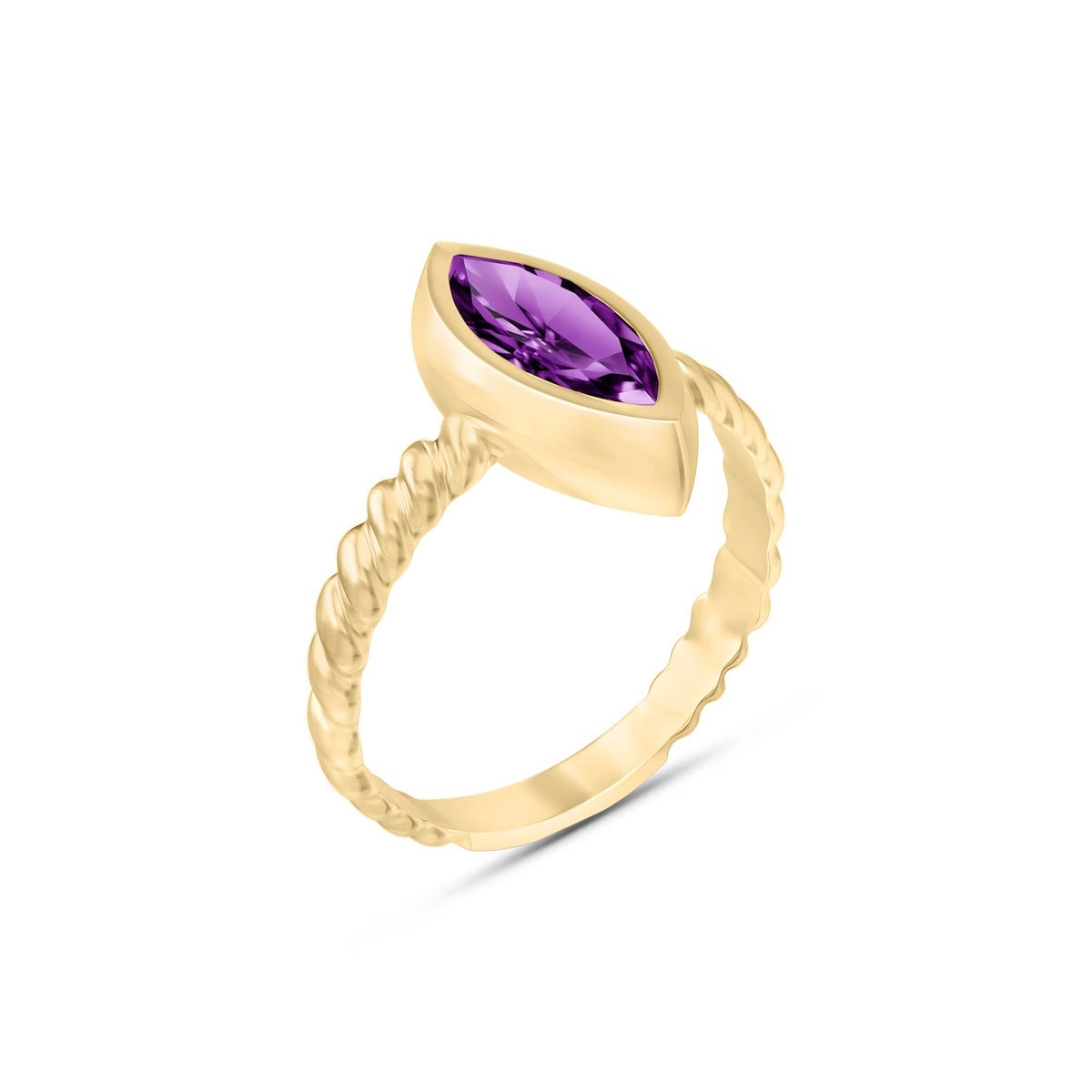Yellow Gold Amethyst — Fiorenza