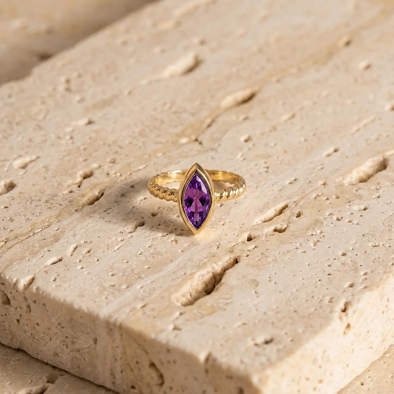 Yellow Gold Amethyst — Fiorenza