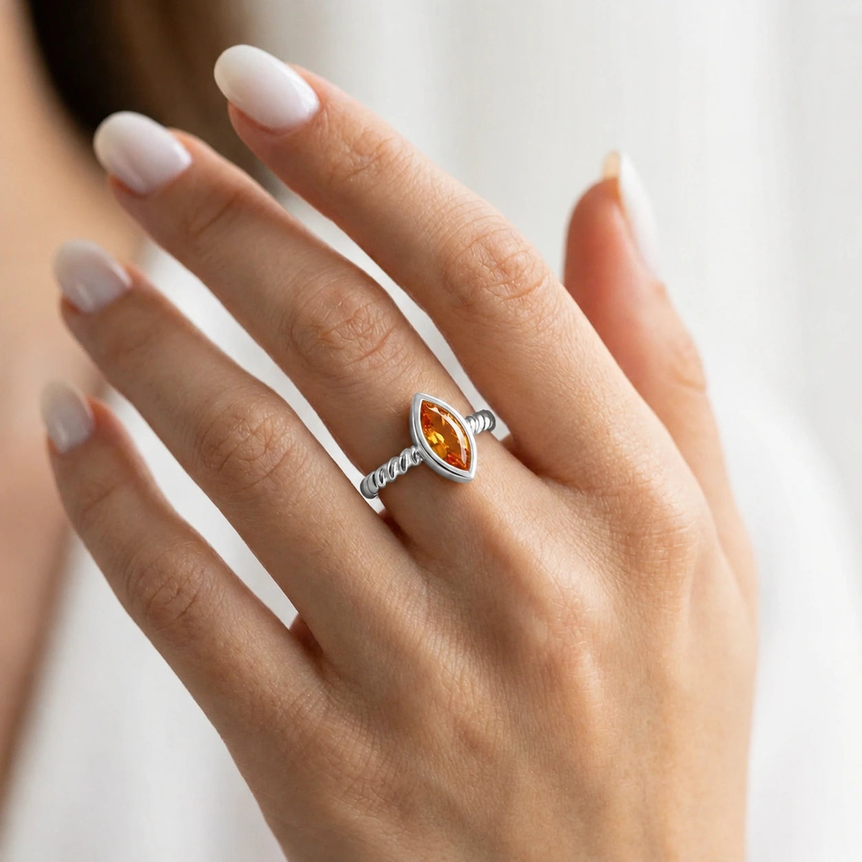White Gold Citrine — Fiorenza