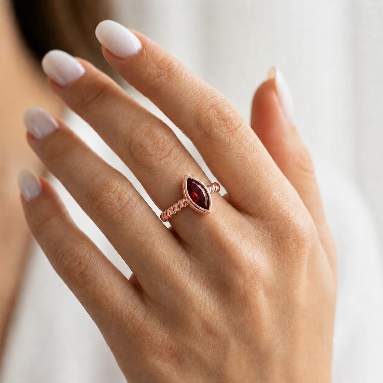Rose Gold Garnet — Fiorenza