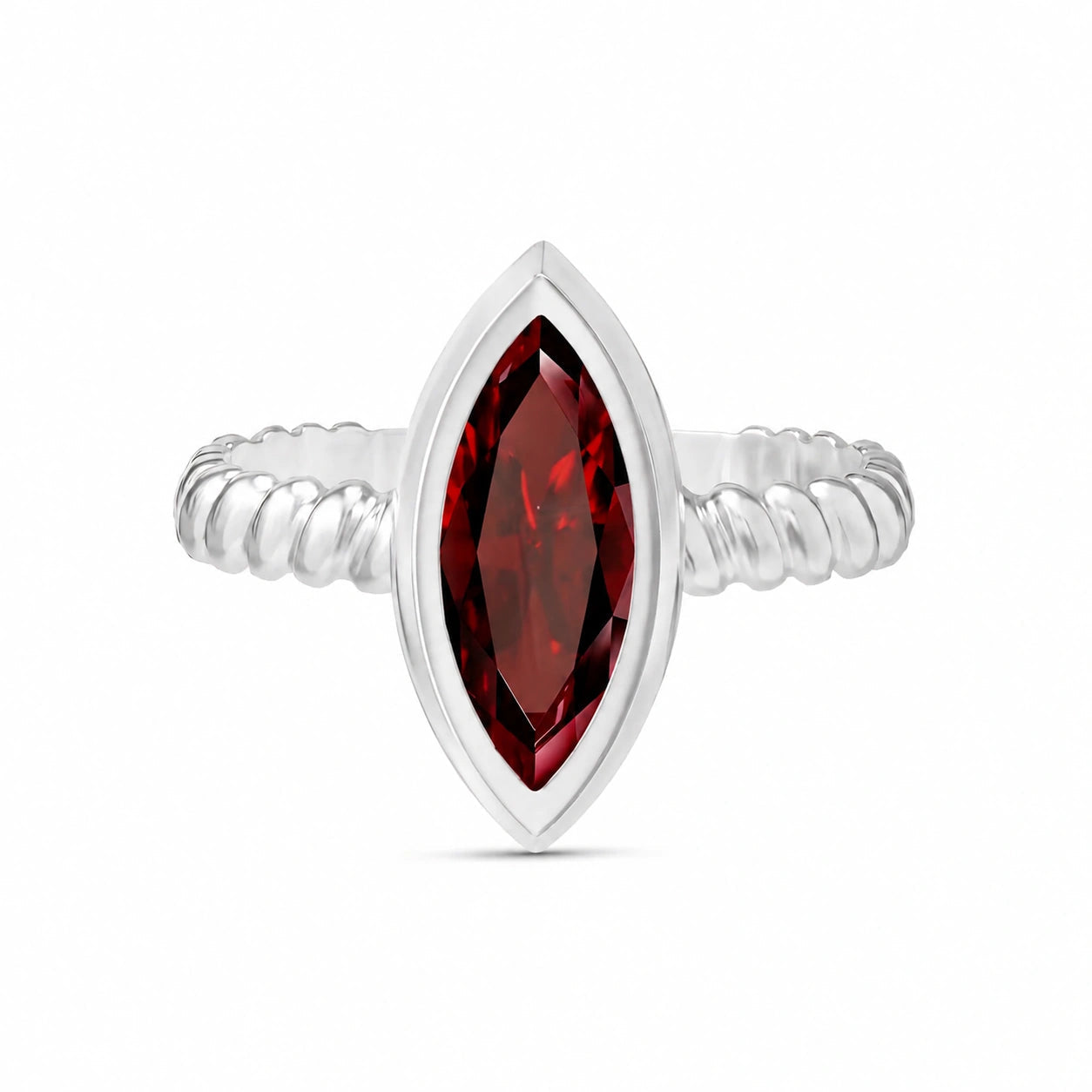 White Gold Garnet — Fiorenza