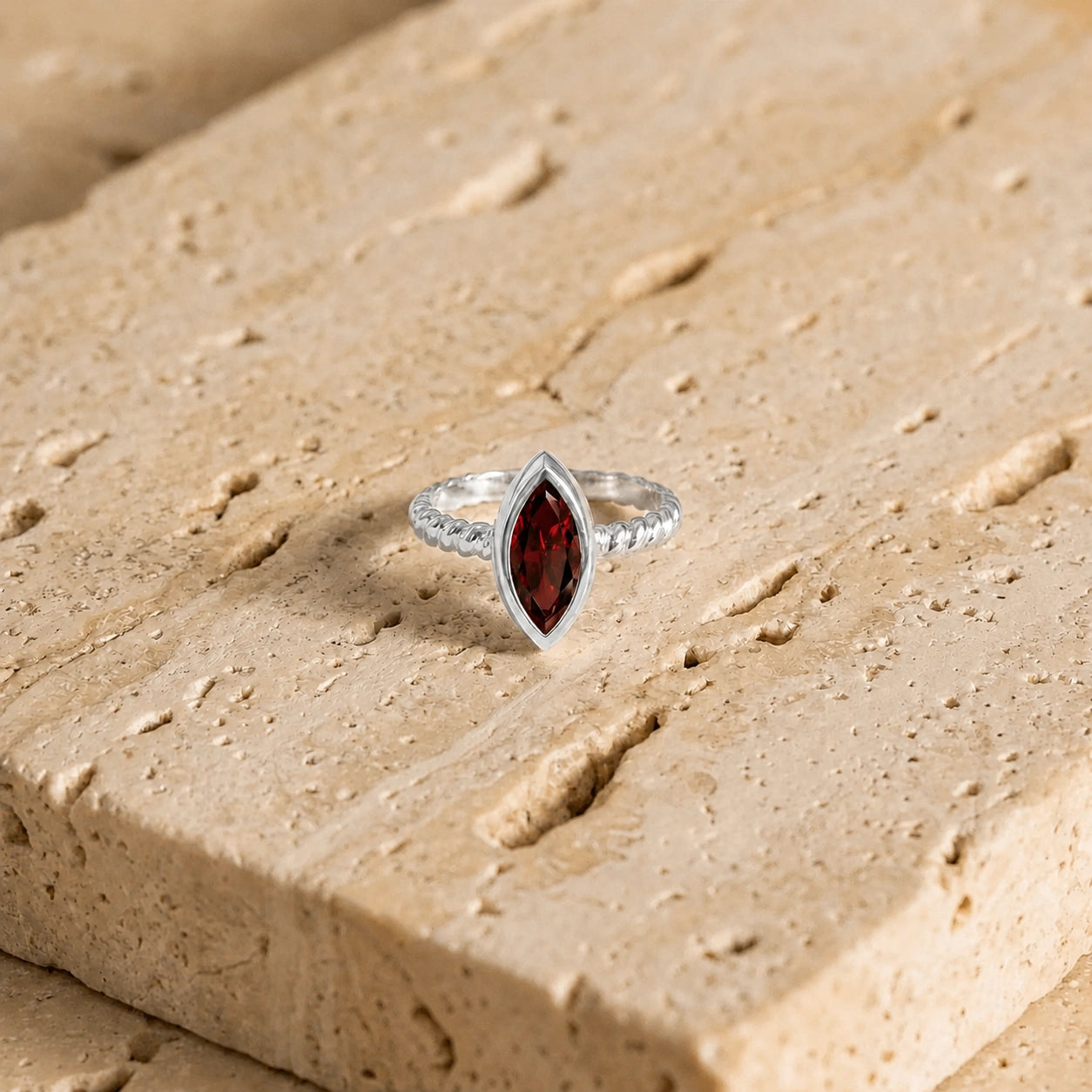 White Gold Garnet — Fiorenza