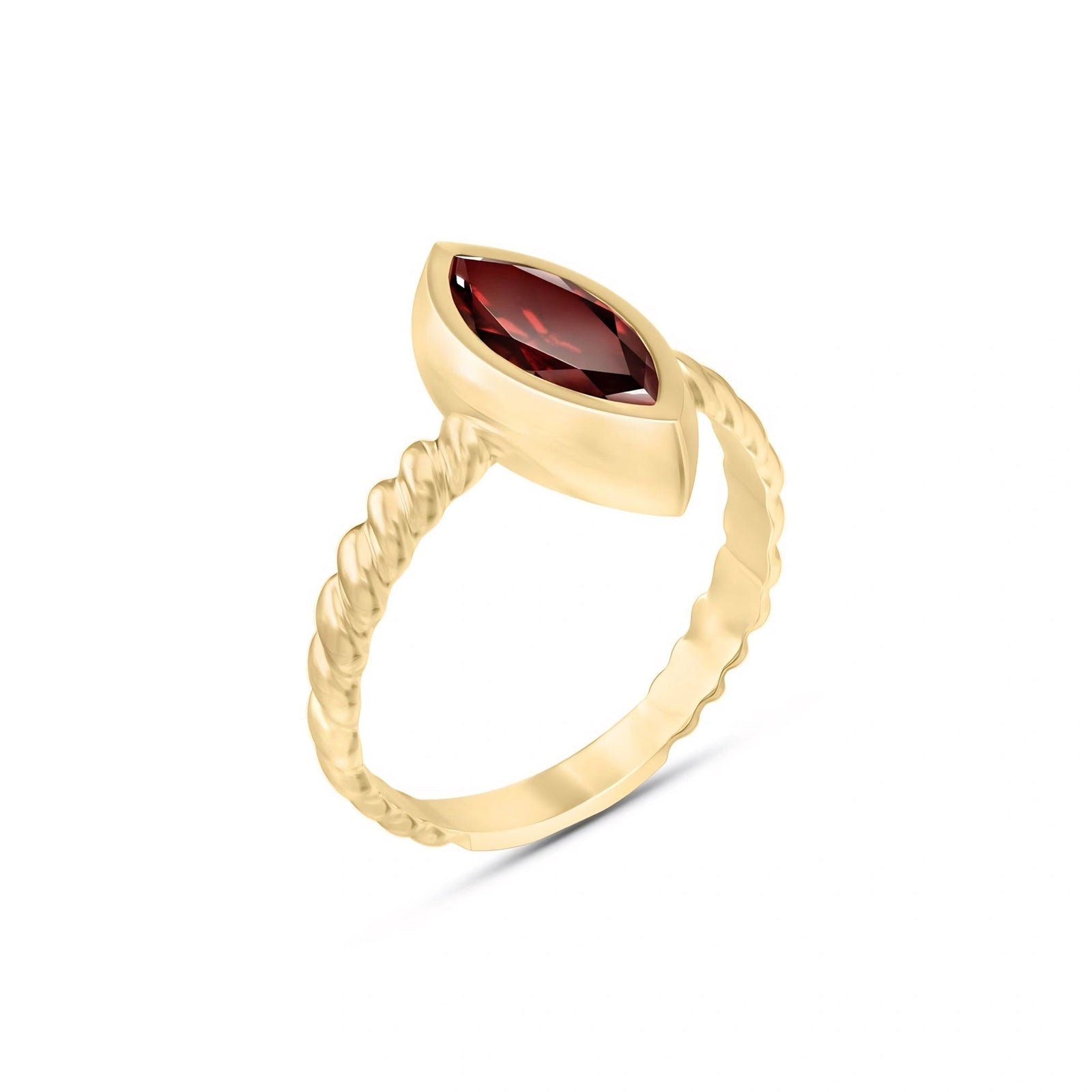 Yellow Gold Garnet — Fiorenza