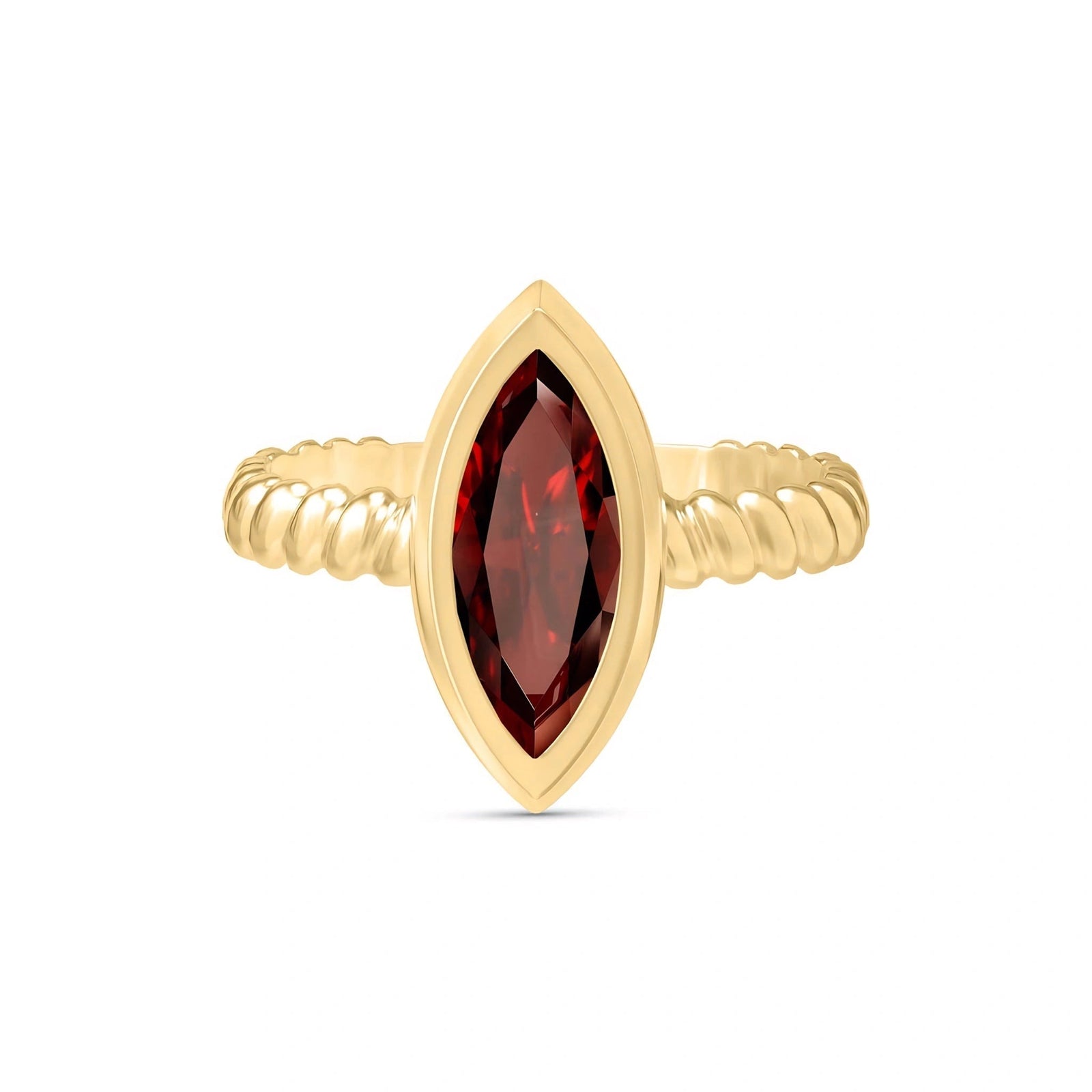 Yellow Gold Garnet — Fiorenza