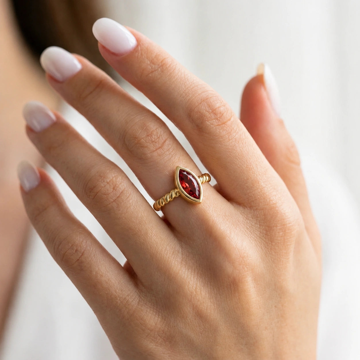 Yellow Gold Garnet — Fiorenza