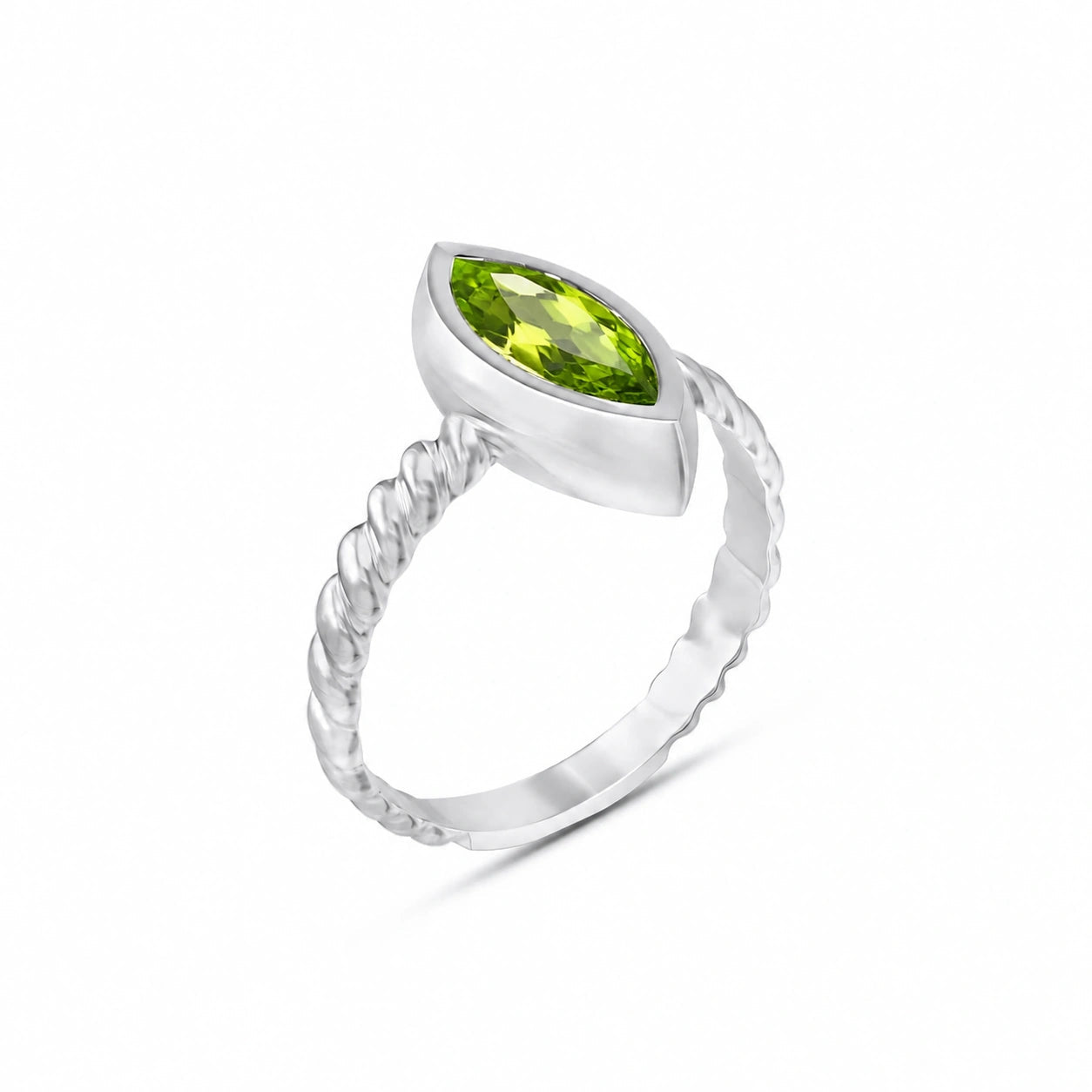 White Gold Peridot — Fiorenza