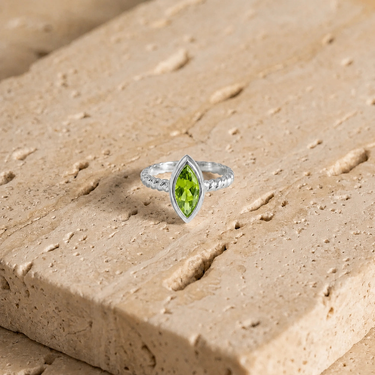 White Gold Peridot — Fiorenza