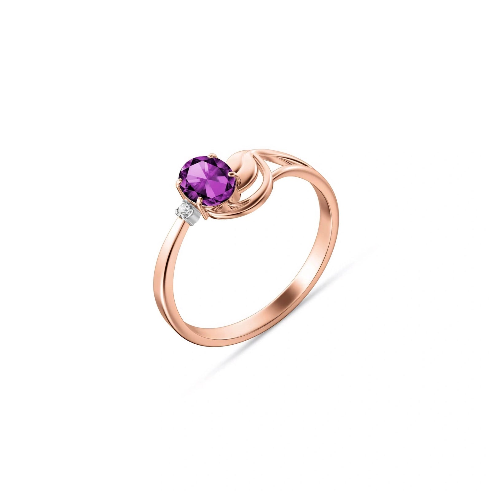 Rose Gold Amethyst & Diamond — Fiorina
