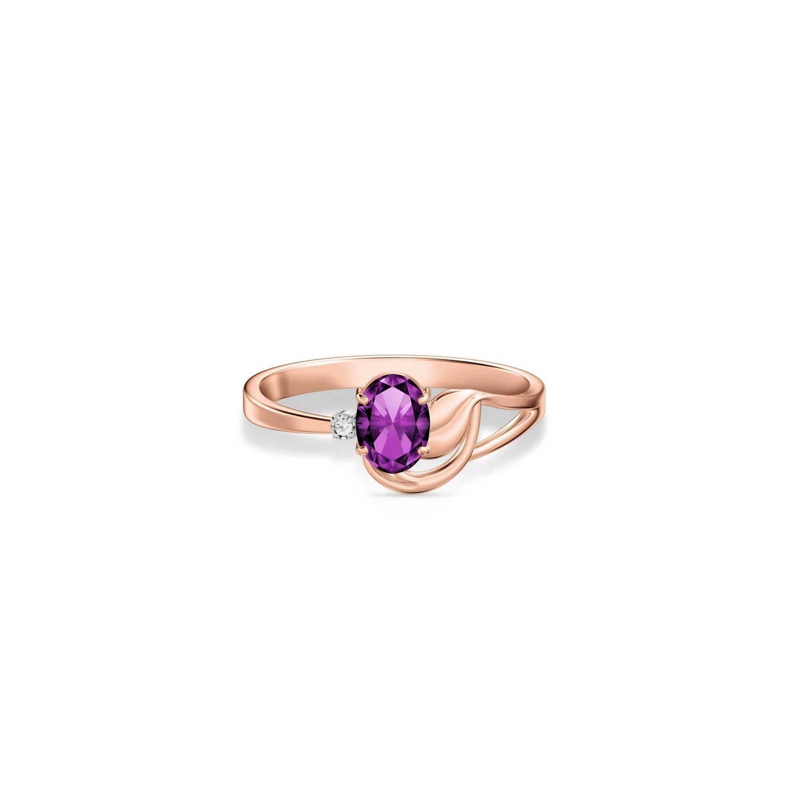 Rose Gold Amethyst & Diamond — Fiorina