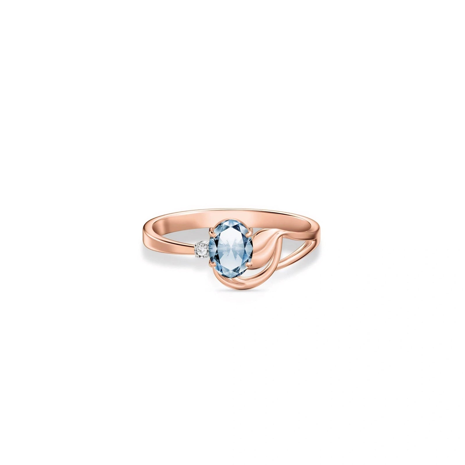 Rose Gold Diamond & Aquamarine — Fiorina