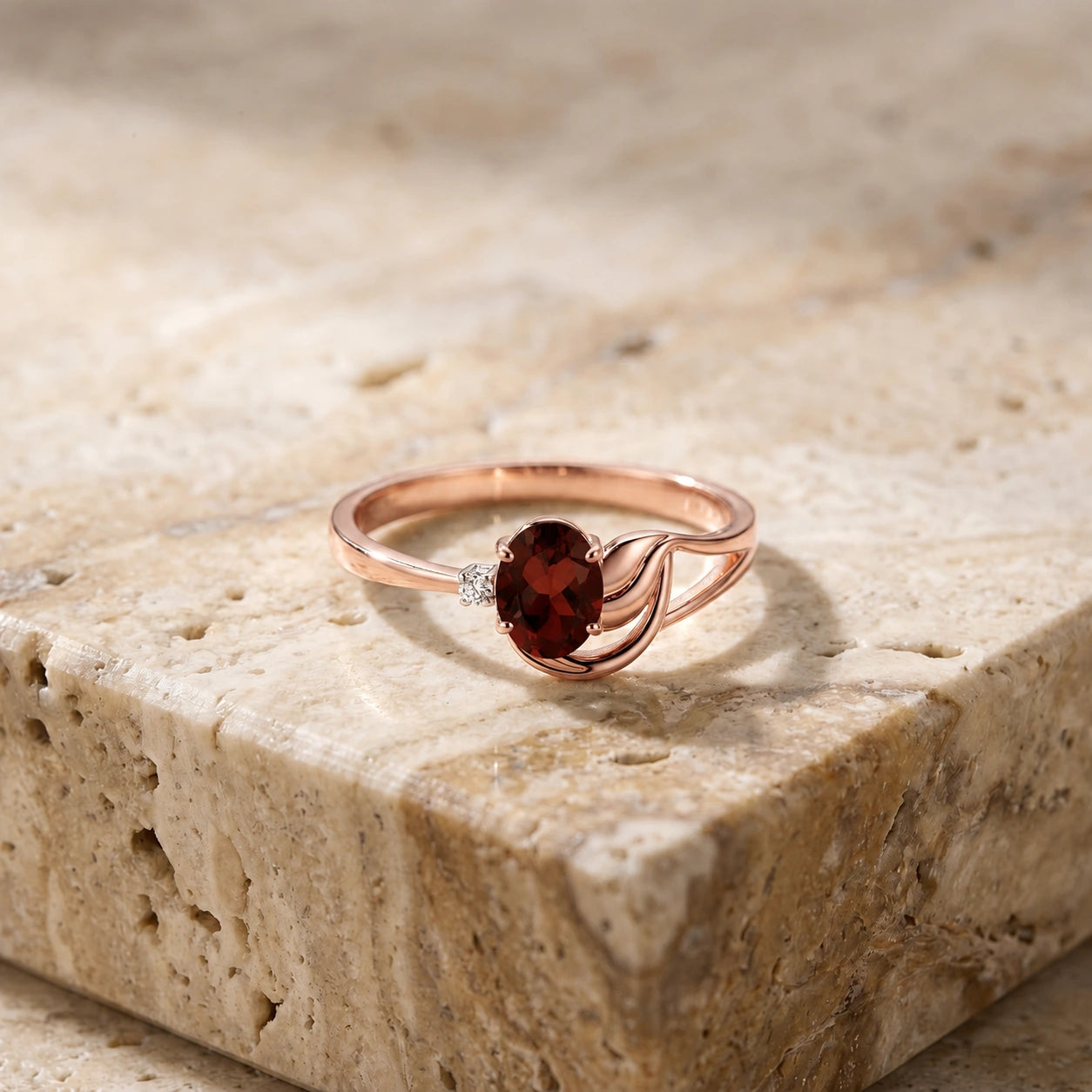 Rose Gold Diamond & Garnet — Fiorina