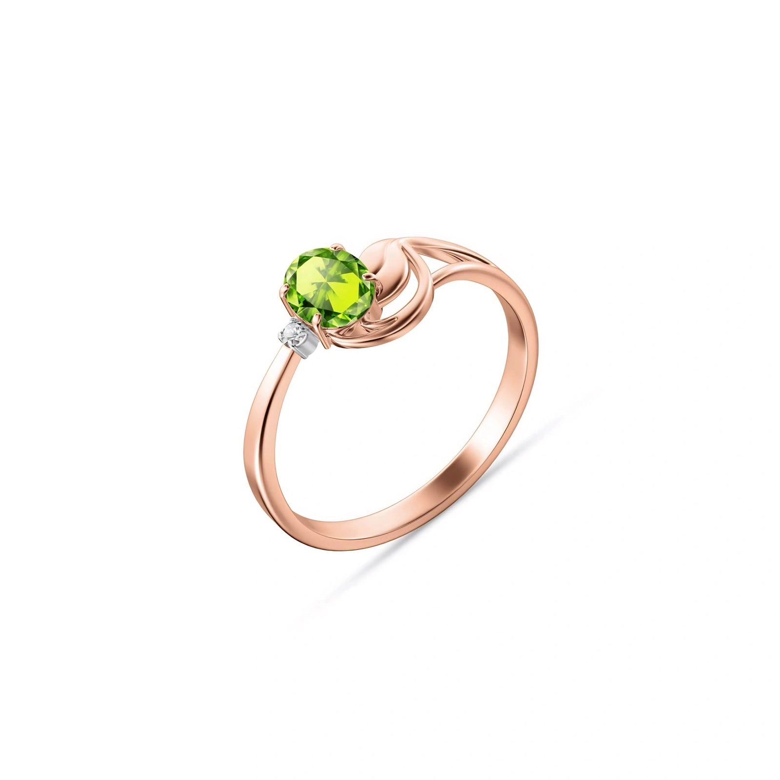 Rose Gold Diamond & Peridot — Fiorina