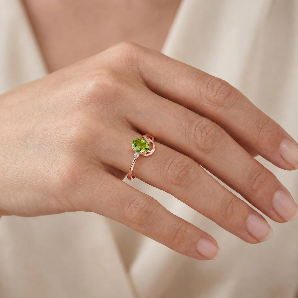 Rose Gold Diamond & Peridot — Fiorina