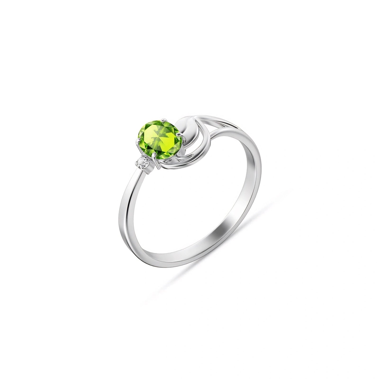 White Gold Diamond & Peridot — Fiorina