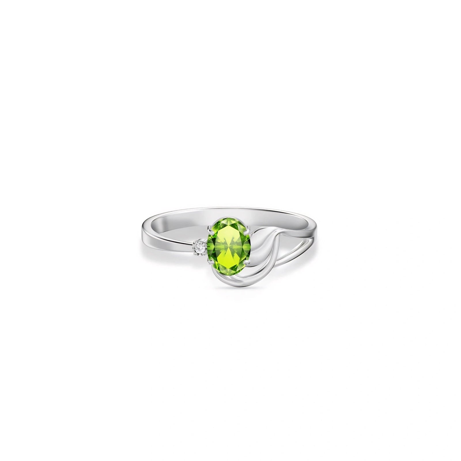 White Gold Diamond & Peridot — Fiorina