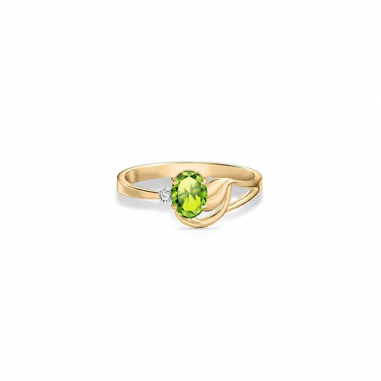 Yellow Gold Diamond & Peridot — Fiorina