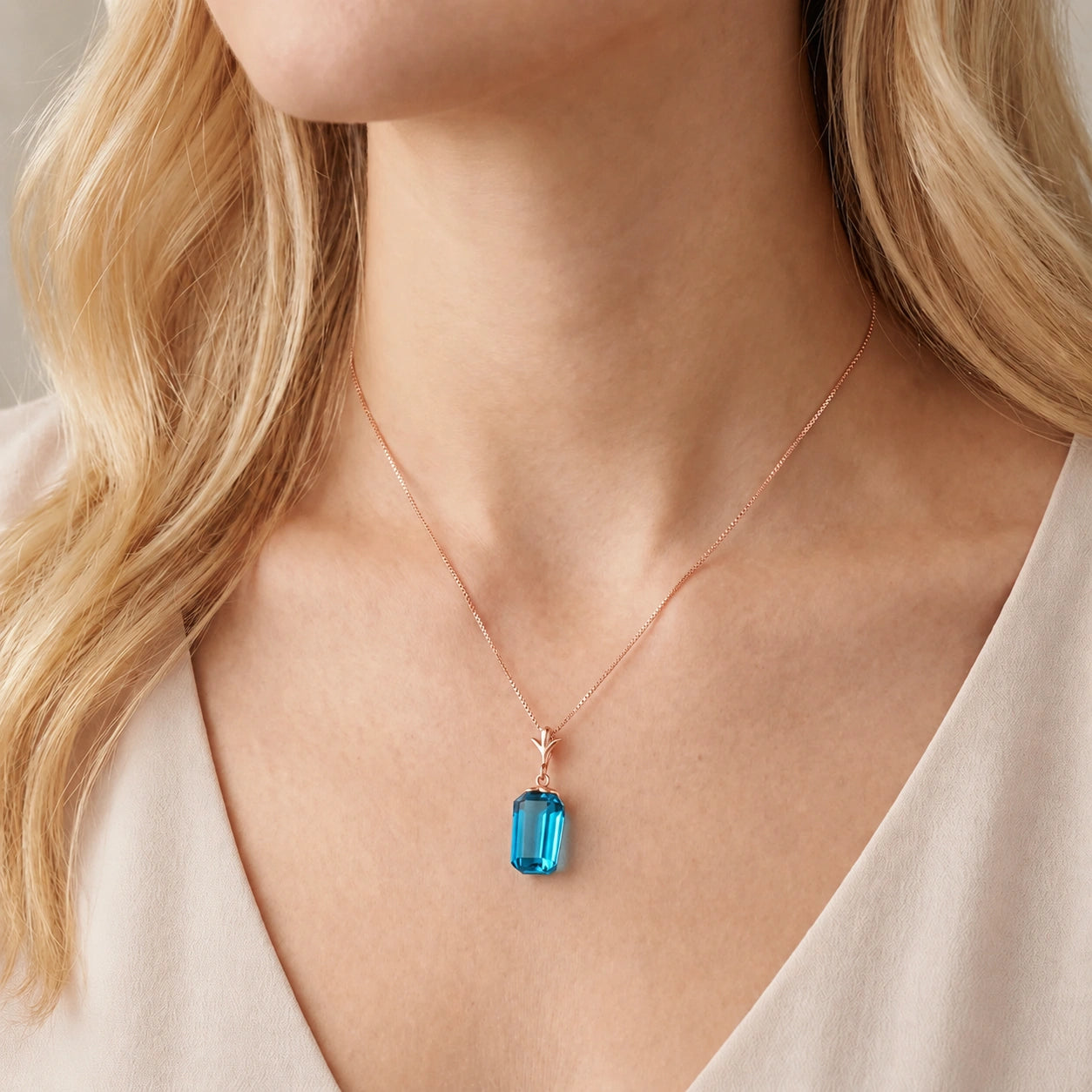 Rose Gold Blue Topaz — Concettina