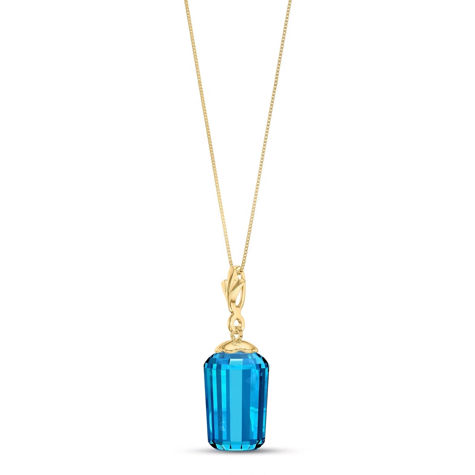Yellow Gold Blue Topaz — Concettina
