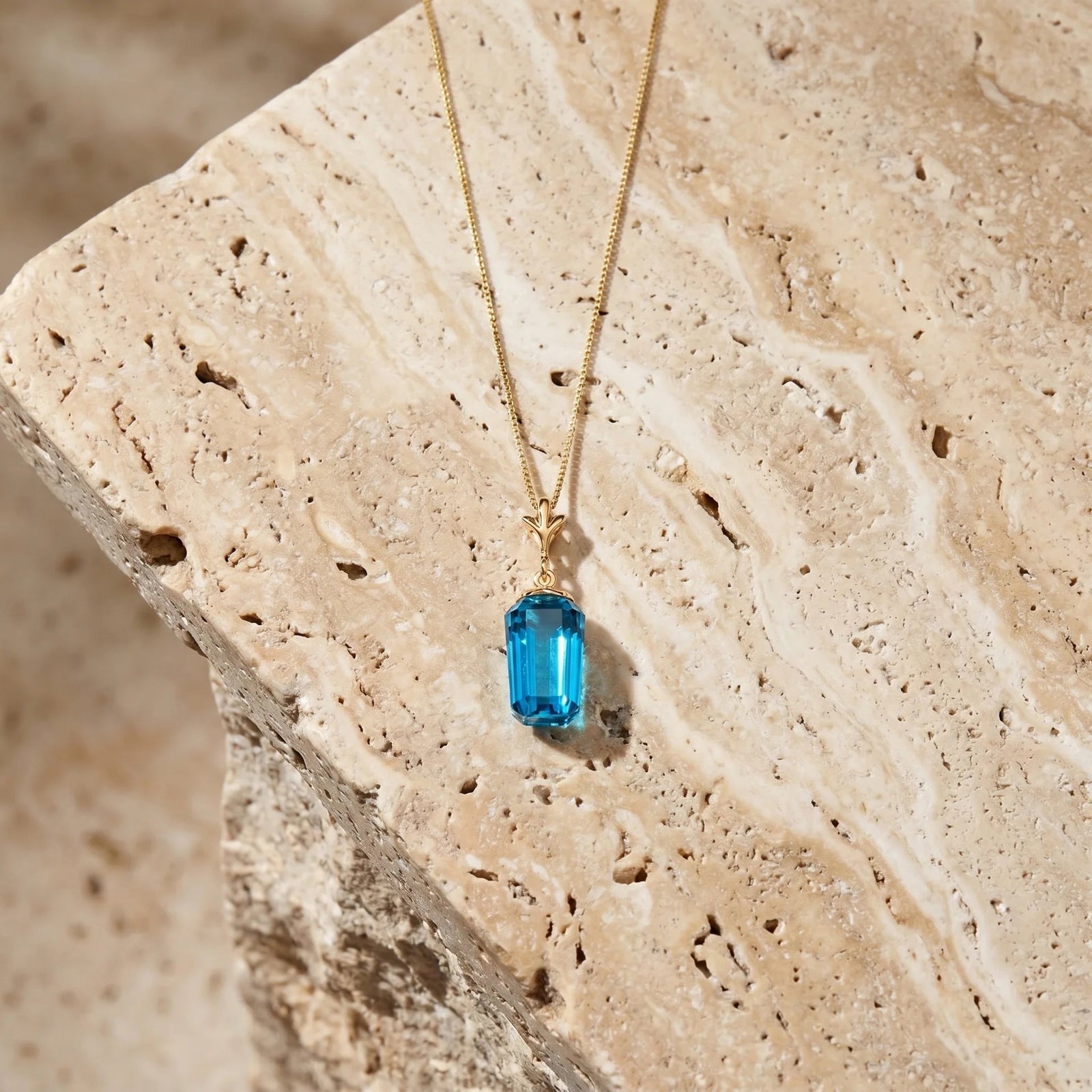 Yellow Gold Blue Topaz — Concettina