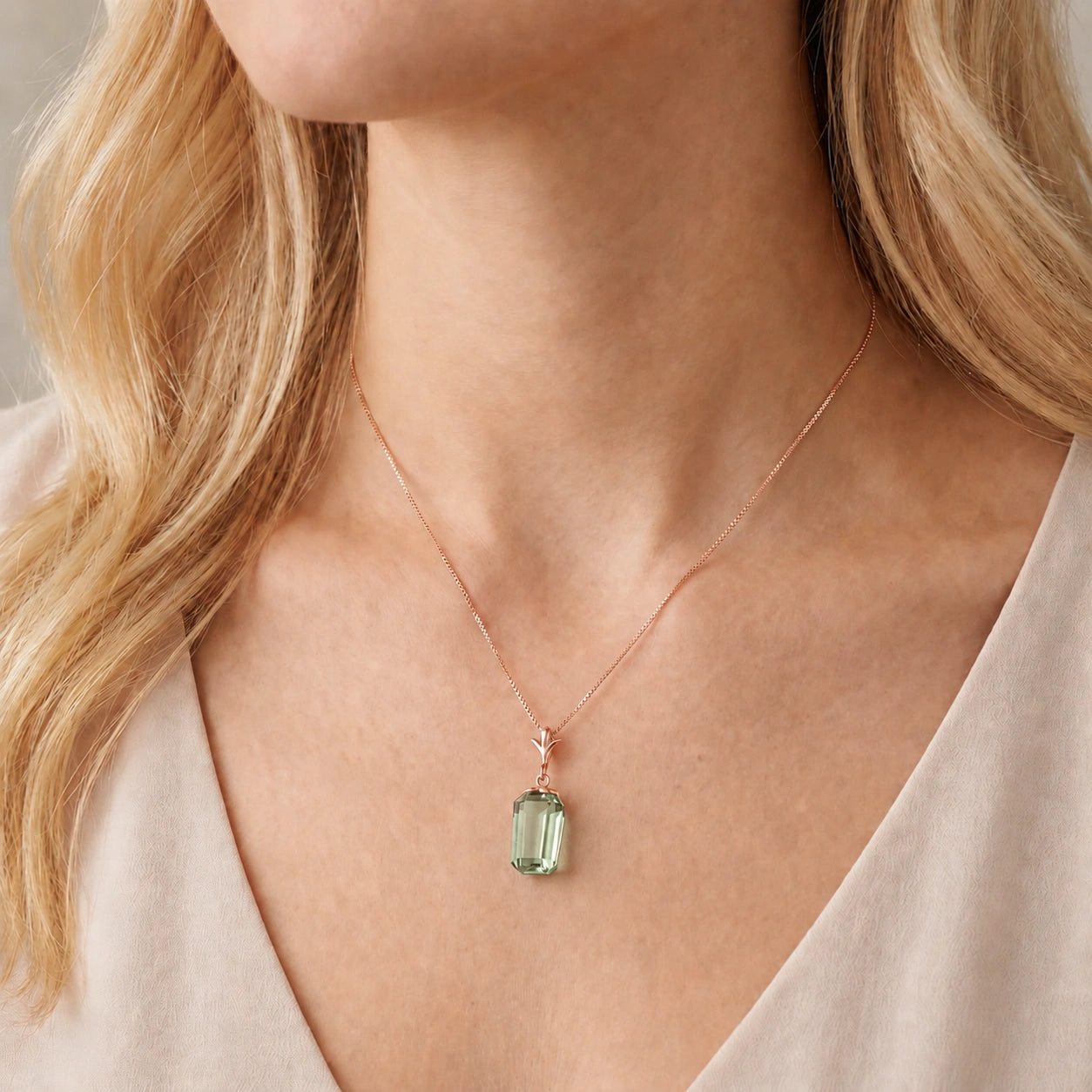 Rose Gold Green Amethyst — Concettina