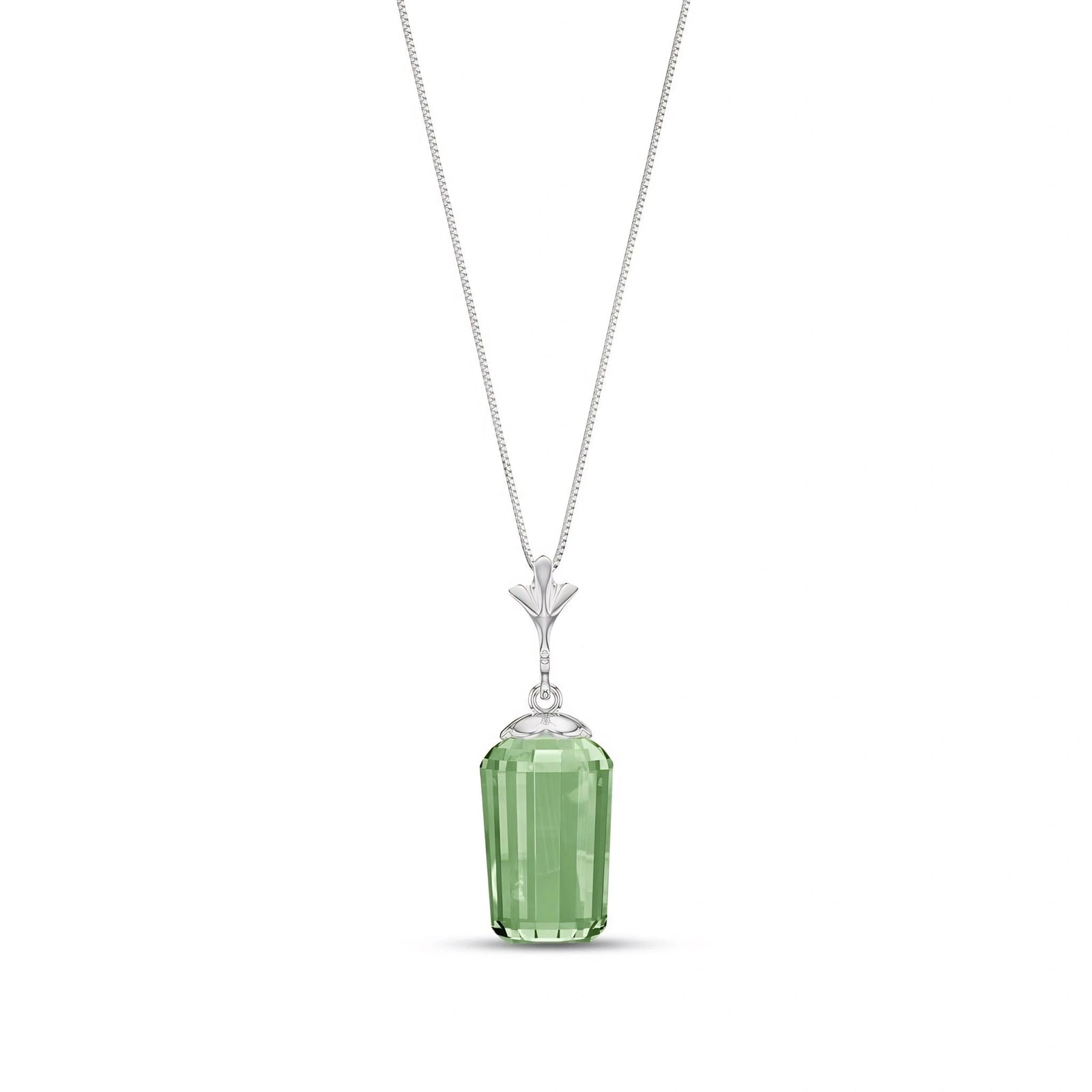White Gold Green Amethyst — Concettina