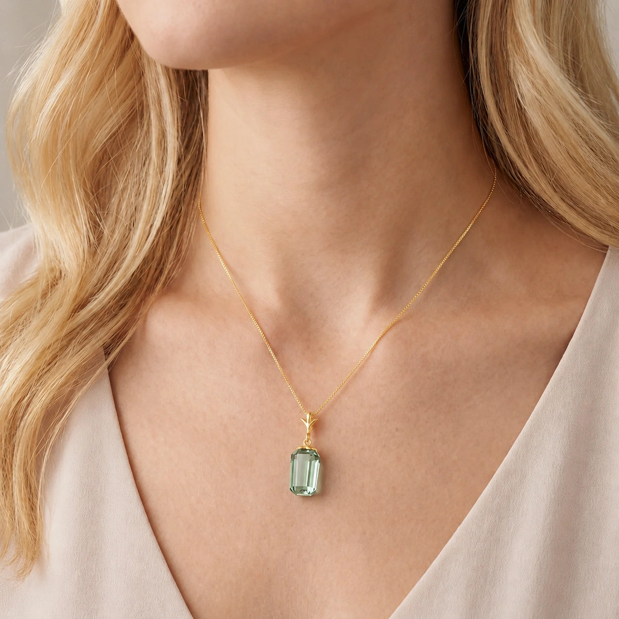 Yellow Gold Green Amethyst — Concettina