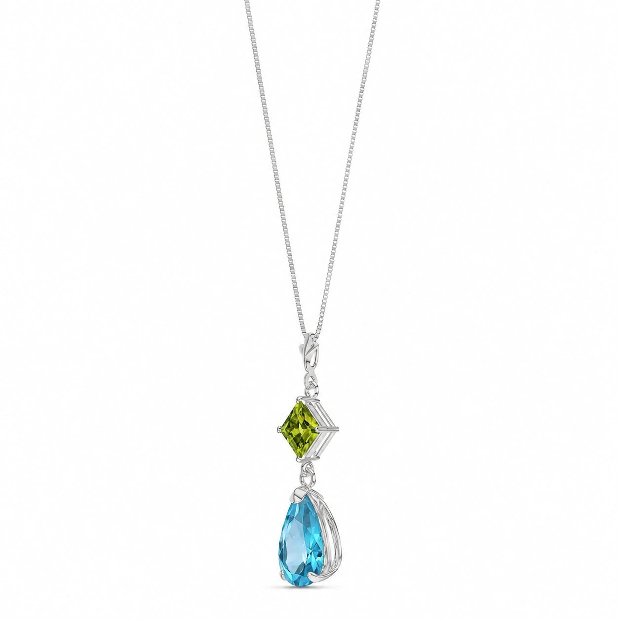 White Gold Classic Necklace Amethyst 10K — Palma