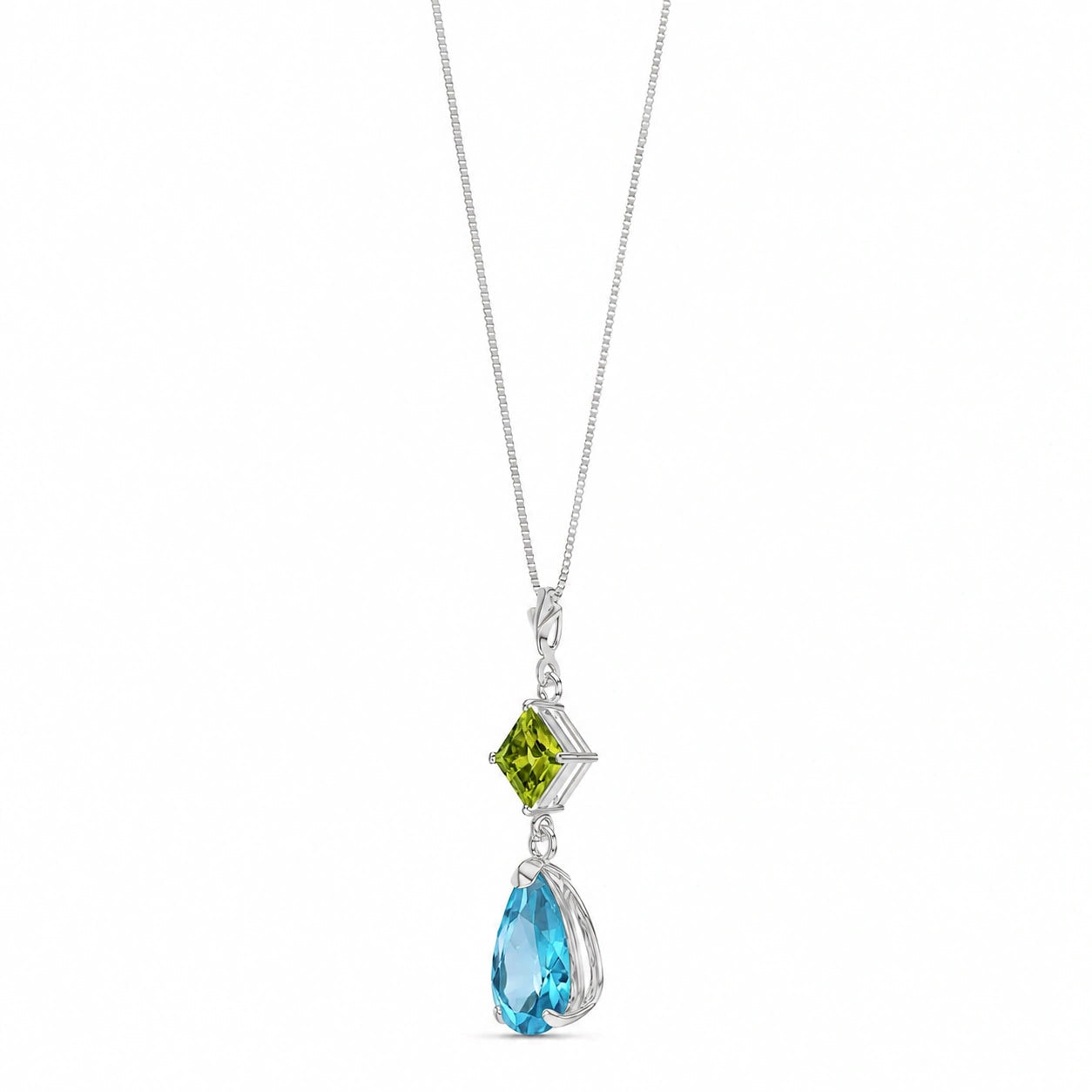 White Gold Classic Necklace Amethyst 10K — Palma