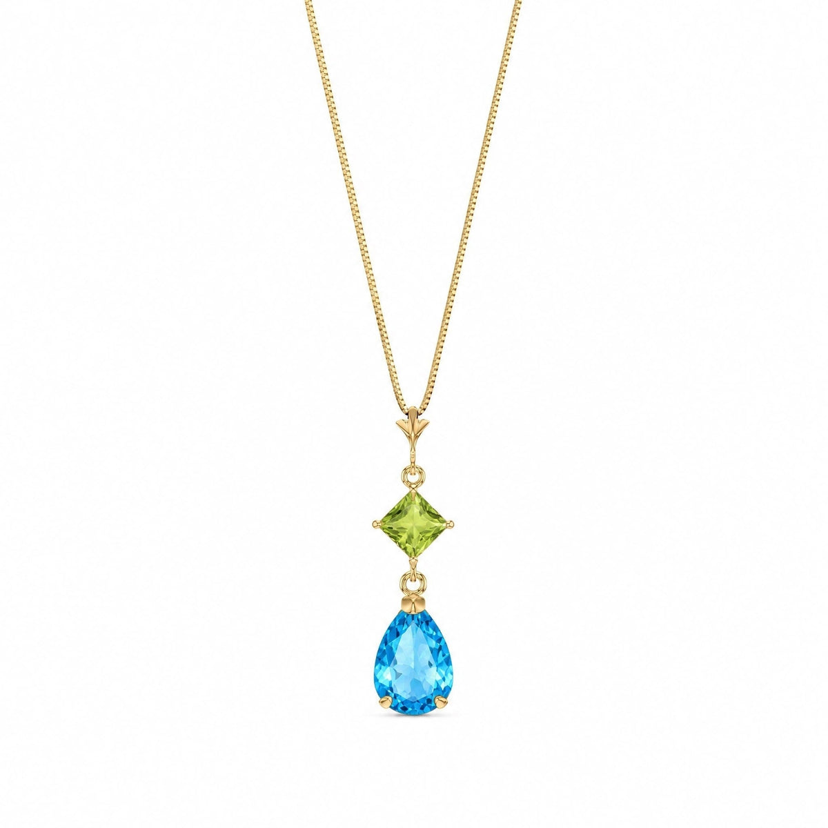 Yellow Gold Classic Necklace Amethyst 10K — Palma