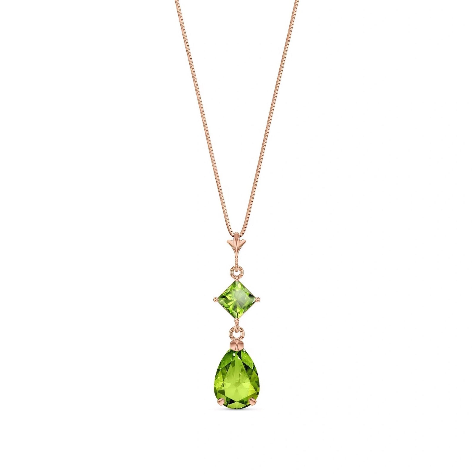 Rose Gold Classic Necklace Citrine 10K — Palma