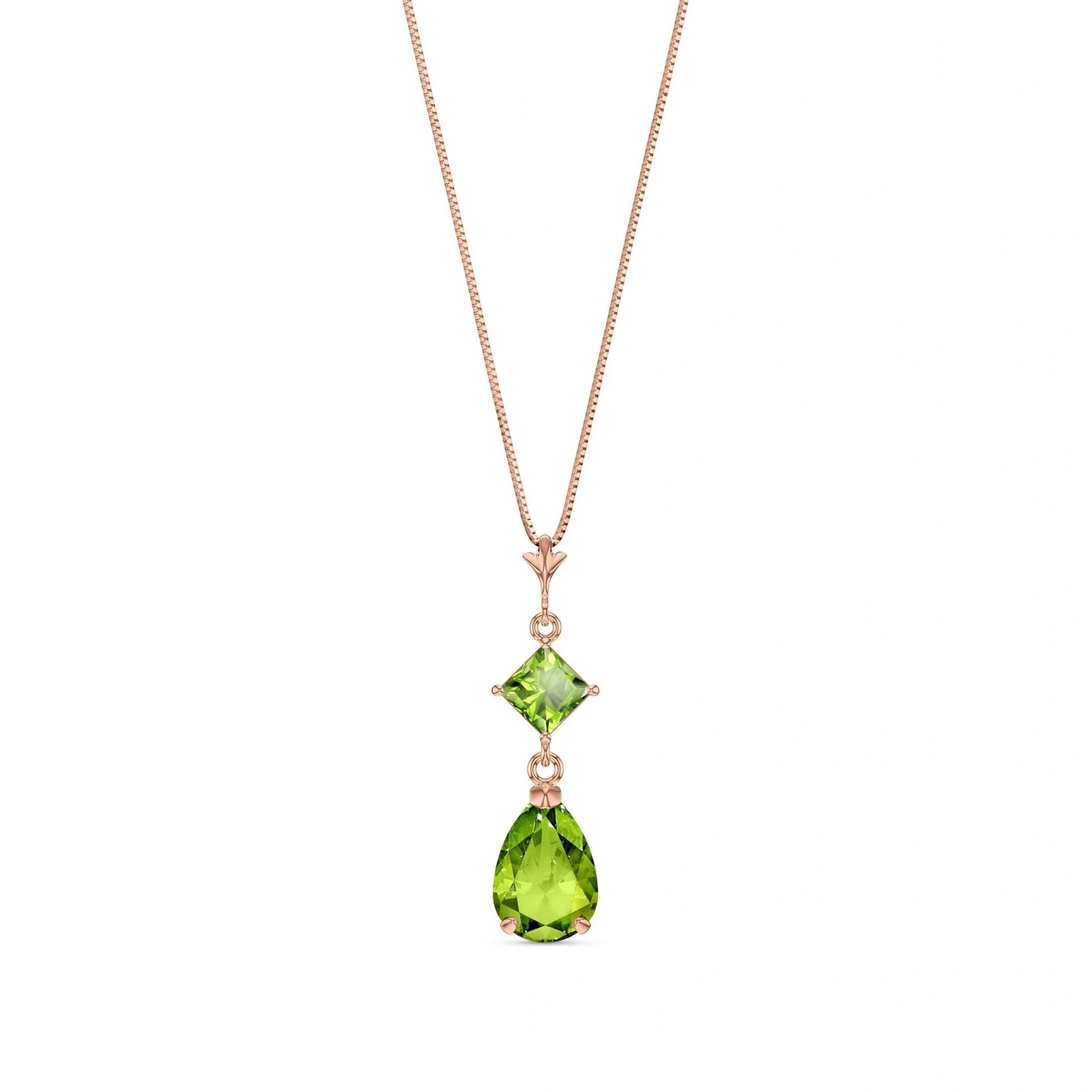 Rose Gold Classic Necklace Citrine 10K — Palma