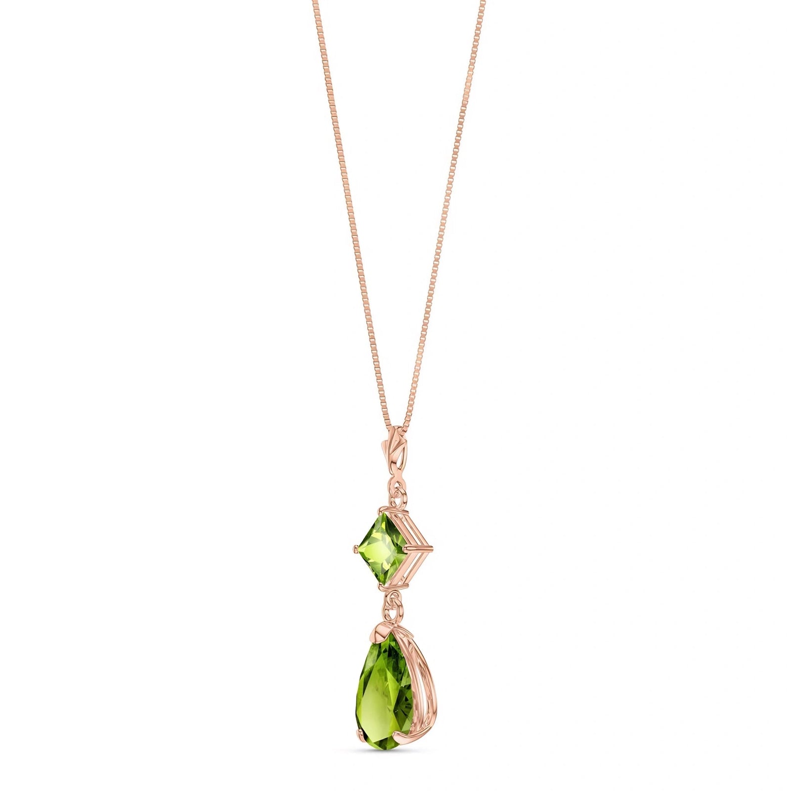 Rose Gold Classic Necklace Citrine 10K — Palma