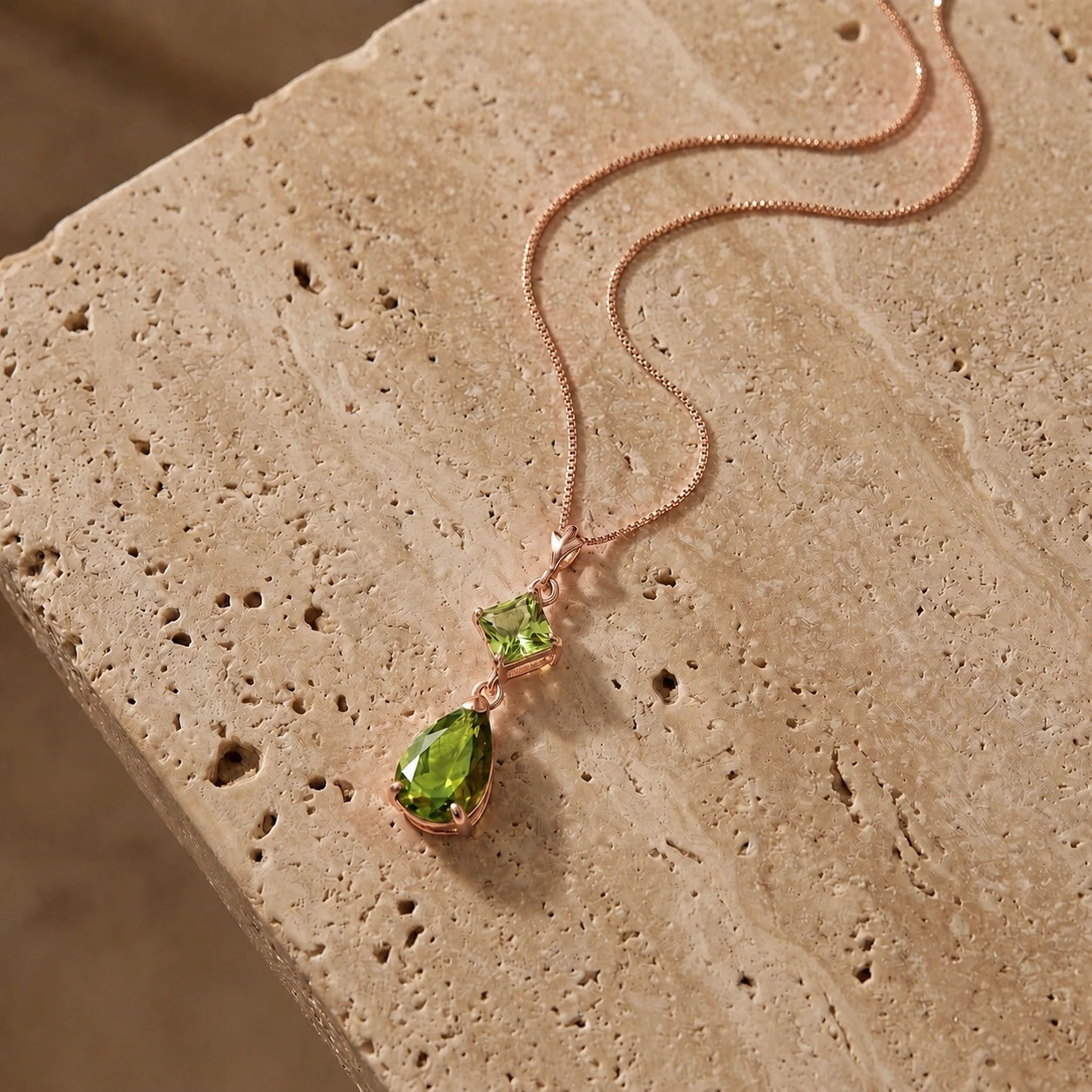 Rose Gold Classic Necklace Citrine 10K — Palma