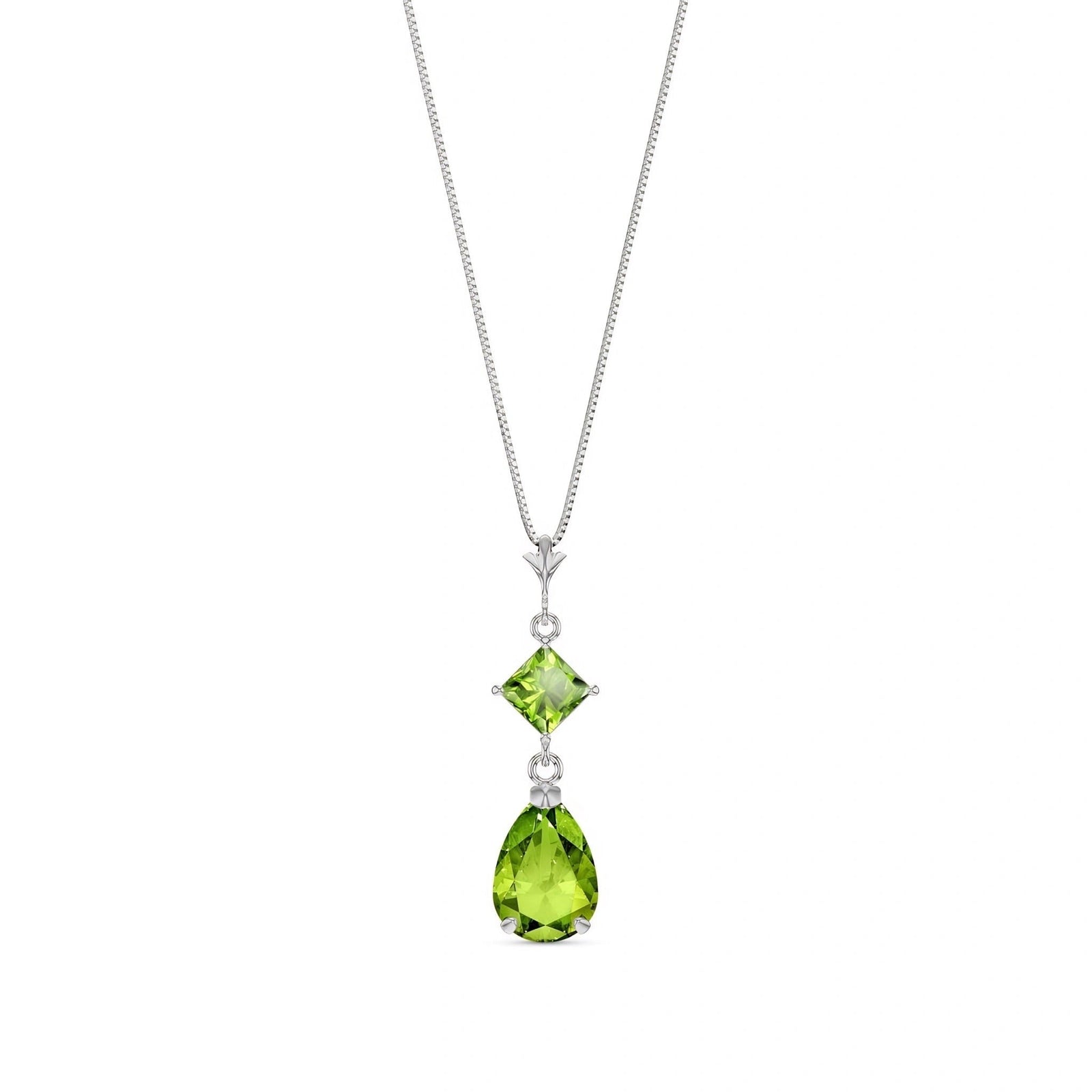 White Gold Classic Necklace Citrine 10K — Palma