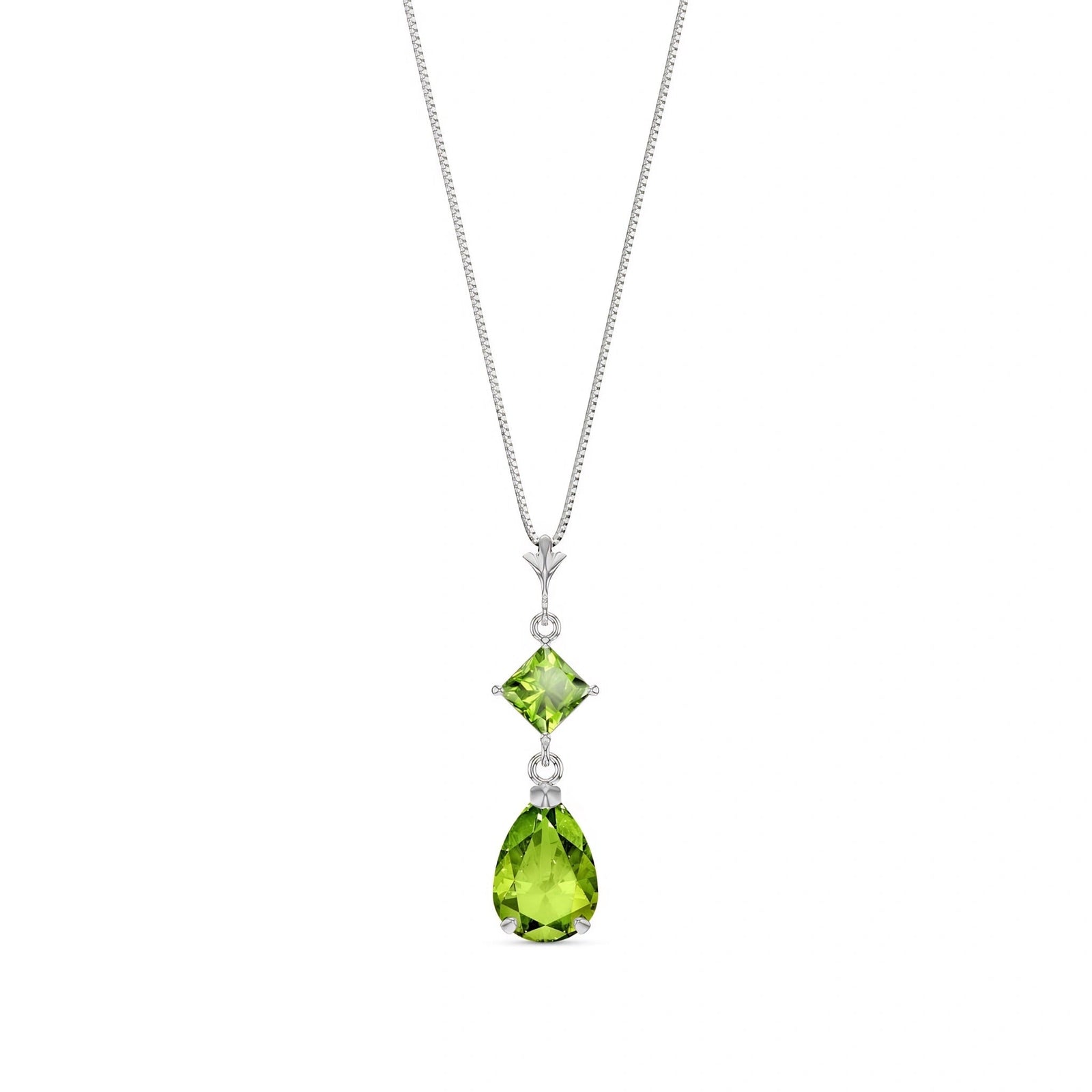 White Gold Classic Necklace Citrine 10K — Palma