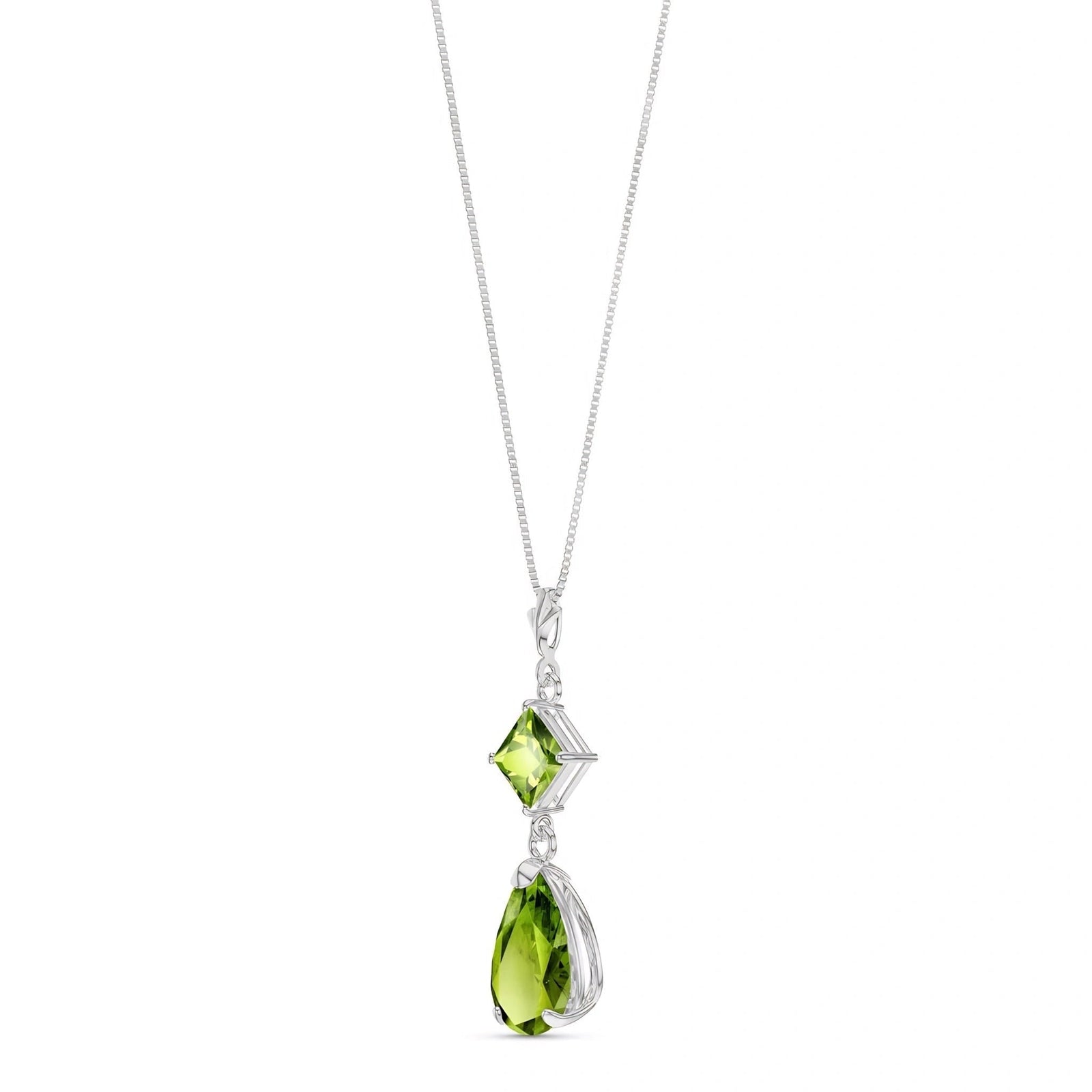 White Gold Classic Necklace Citrine 10K — Palma