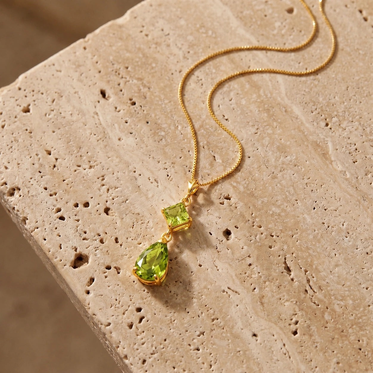 Yellow Gold Classic Necklace Citrine 10K — Palma