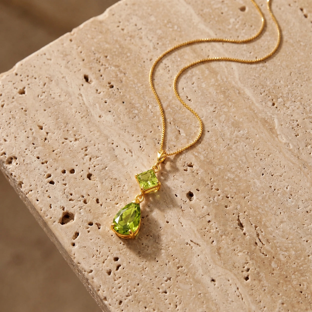 Yellow Gold Classic Necklace Citrine 10K — Palma