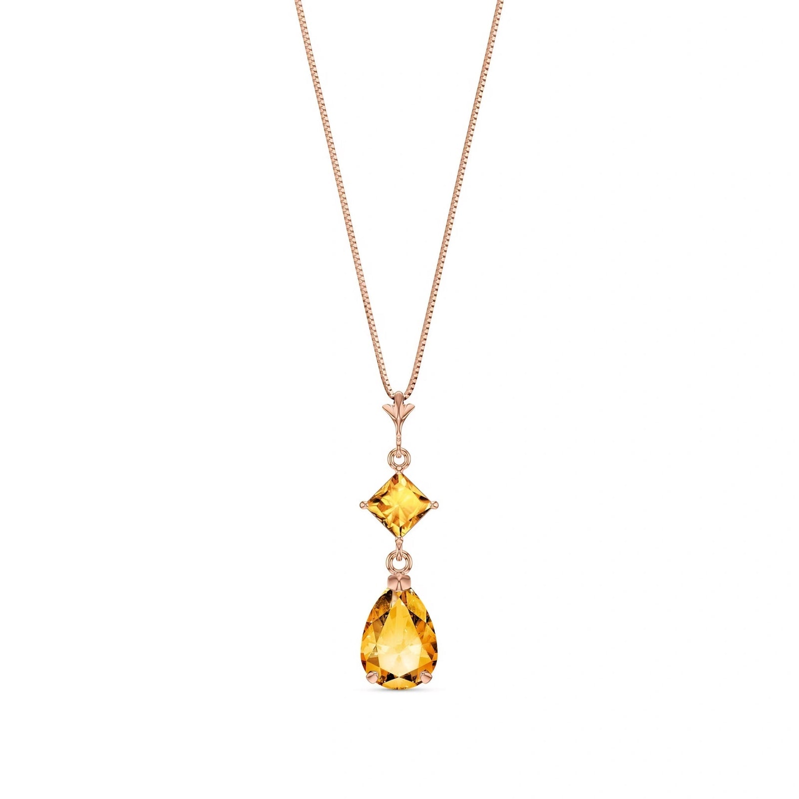 Rose Gold Classic Necklace Peridot 10K — Palma