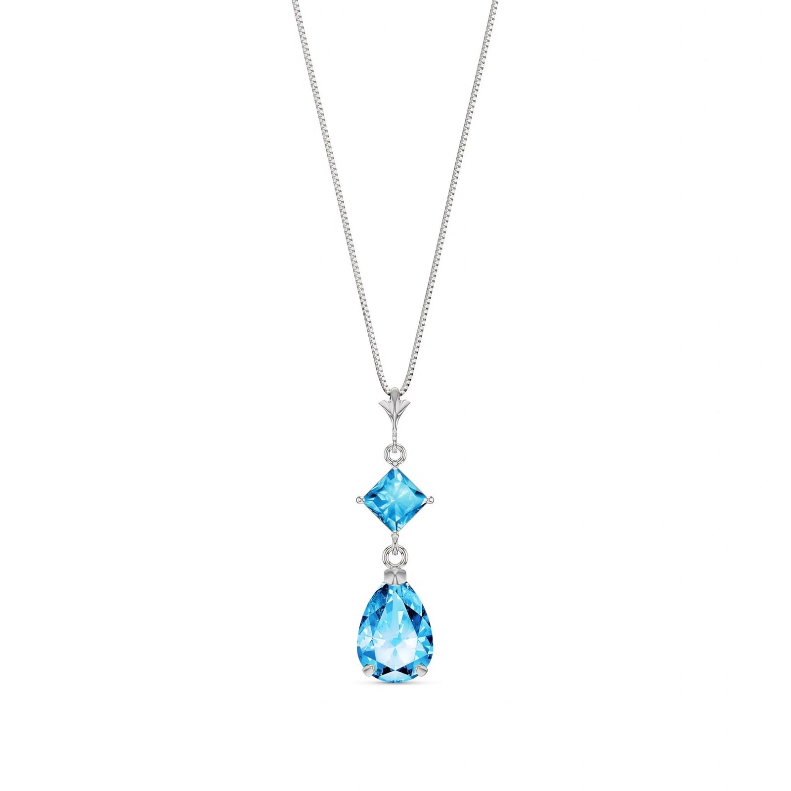 White Gold Classic Necklace Peridot 10K — Palma