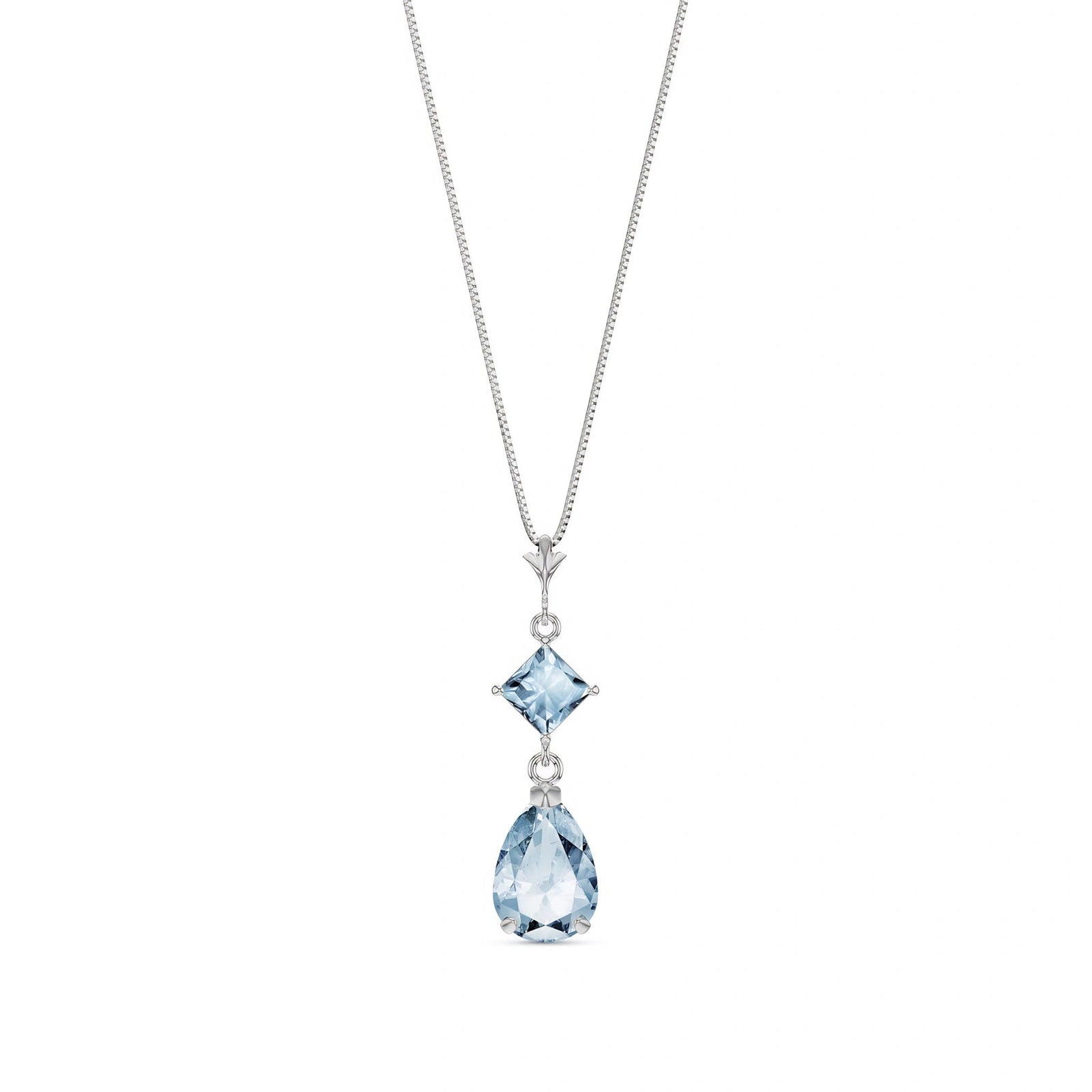 White Gold Classic Necklace Peridot 10K — Palma
