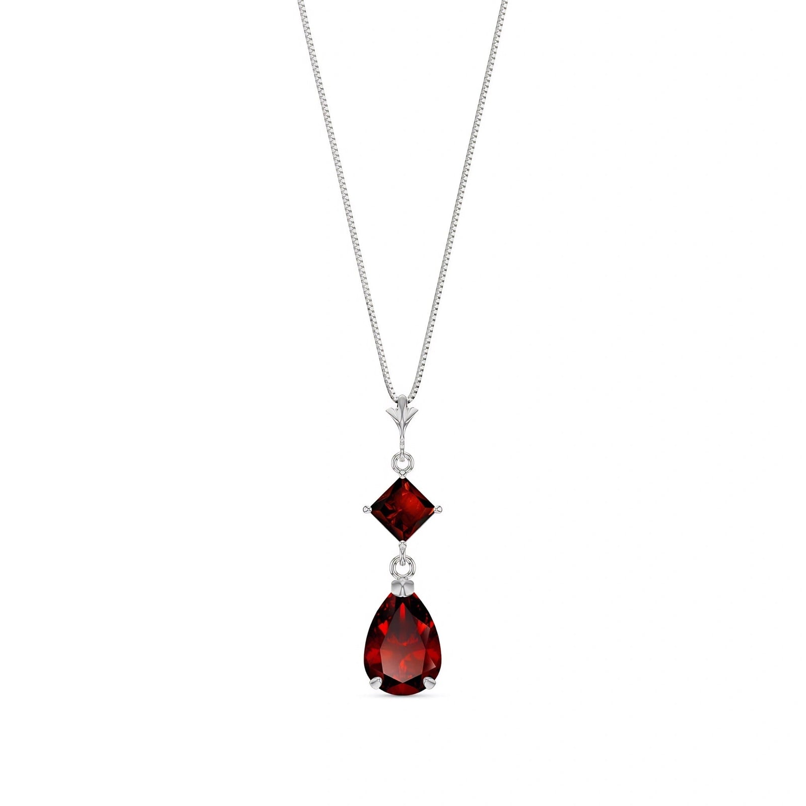 White Gold Classic Necklace Peridot 10K — Palma