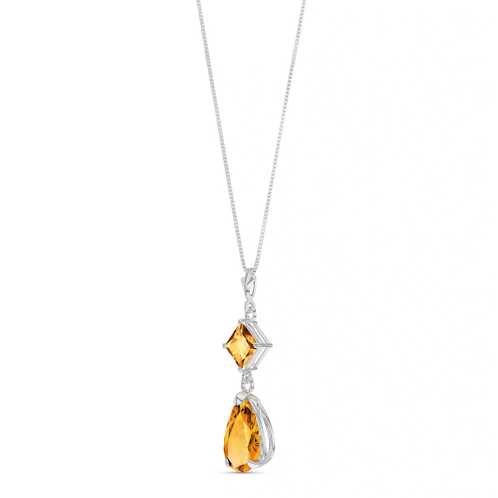 White Gold Classic Necklace Peridot 10K — Palma