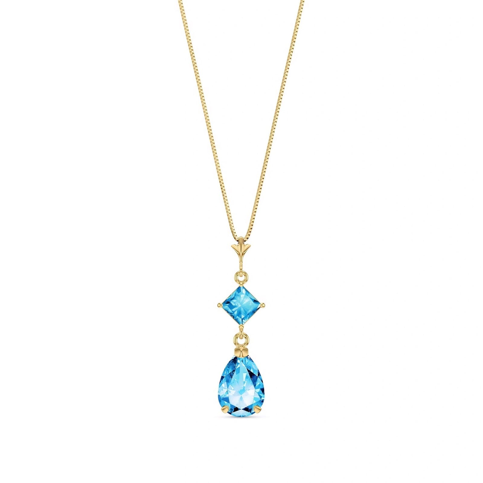 Yellow Gold Classic Necklace Peridot 10K — Palma