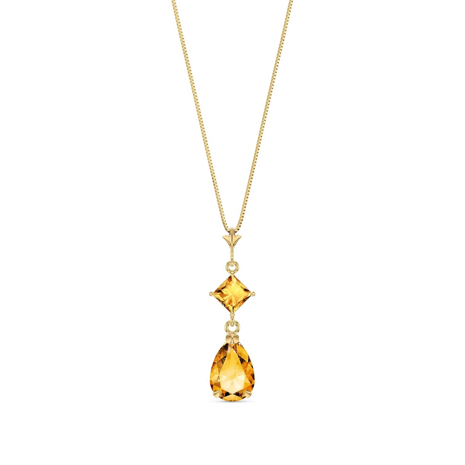Yellow Gold Classic Necklace Peridot 10K — Palma