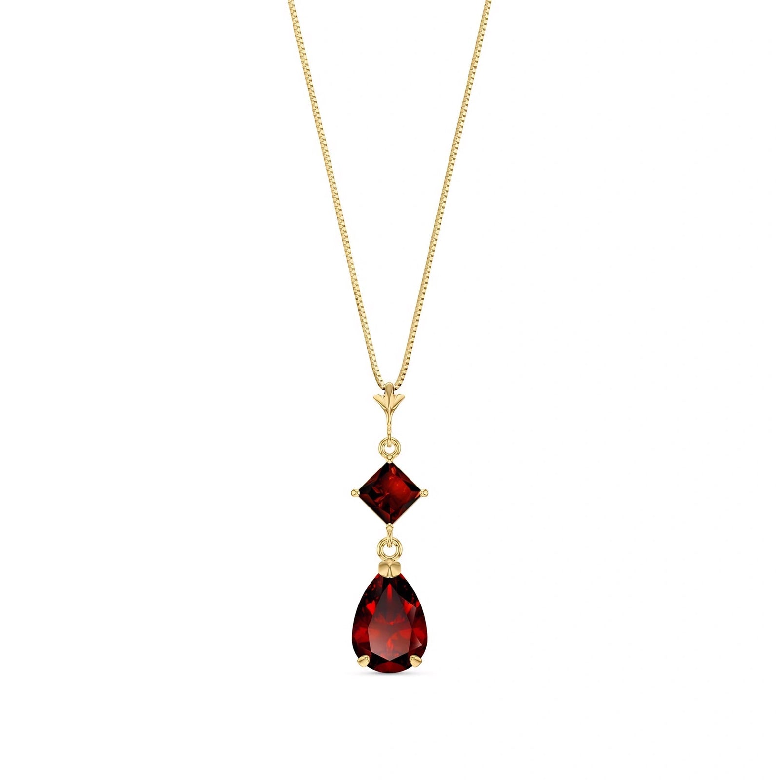 Yellow Gold Classic Necklace Peridot 10K — Palma
